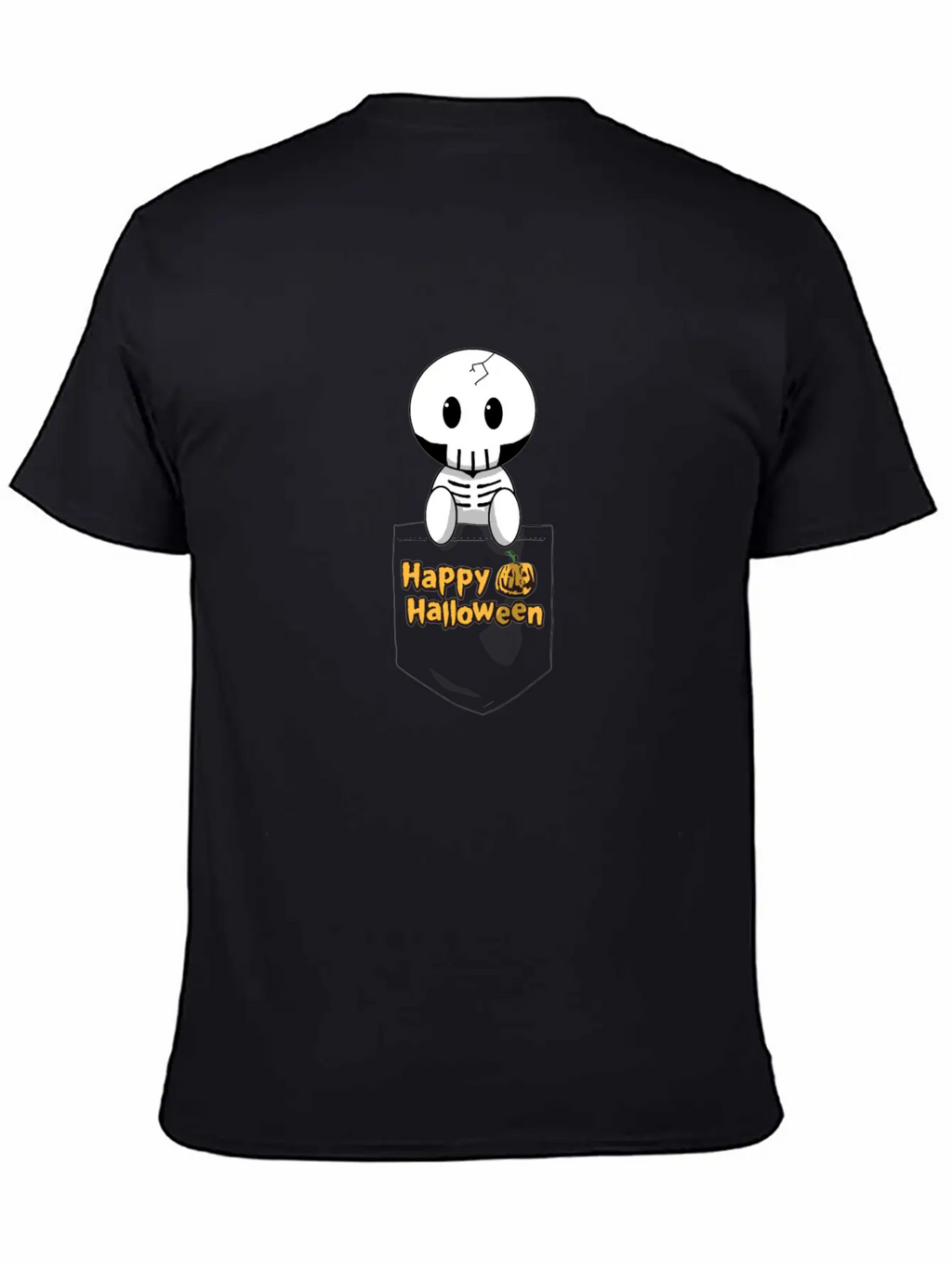 Pocket Skeleton Slogan Unisex Casual T-Shirt – Clean Design For Daily Comfort