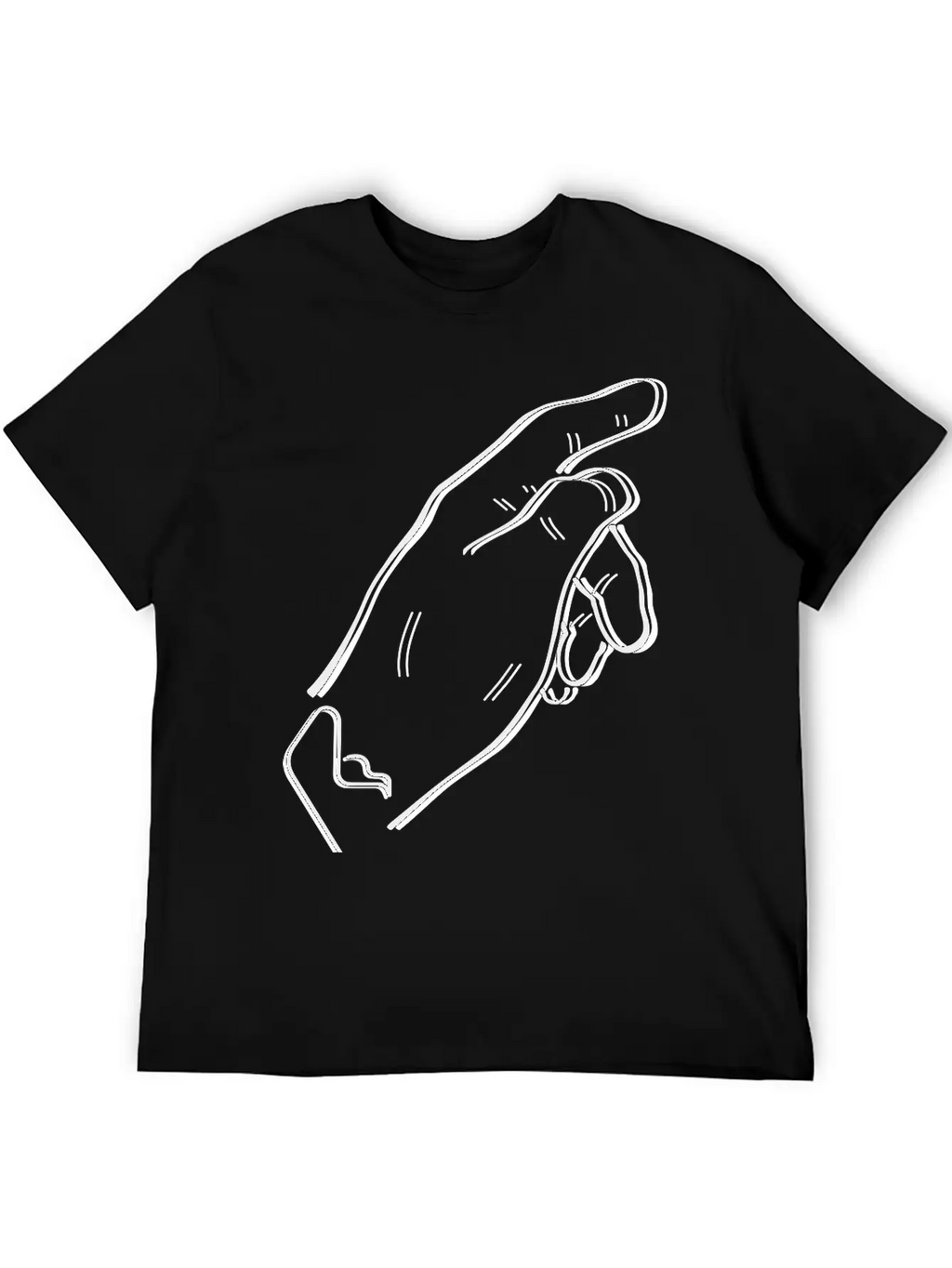 Pointing Hand Essential Cotton Tee For Daily Outfits – Unisex Style