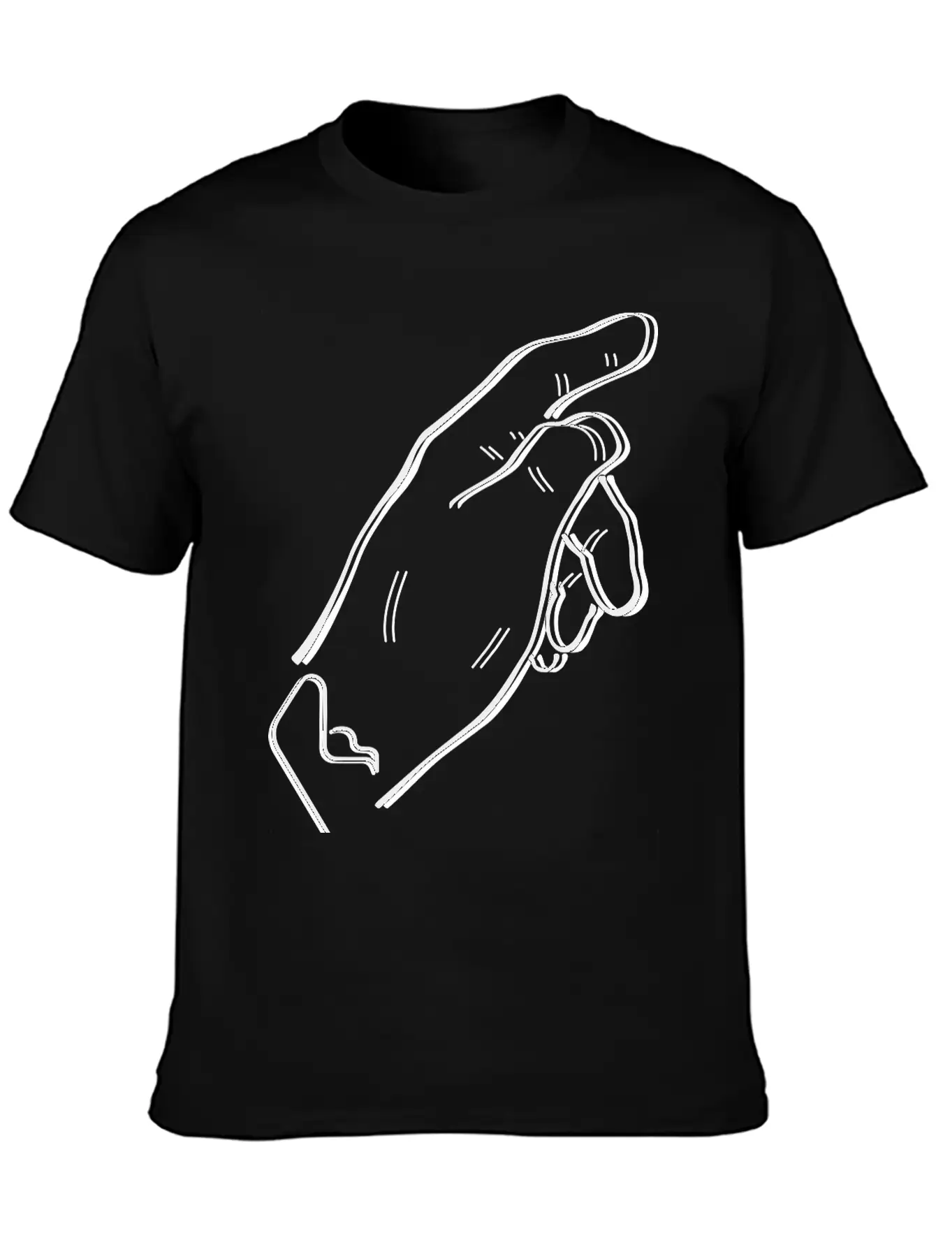 Pointing Hand Essential Cotton Tee For Daily Outfits – Unisex Style