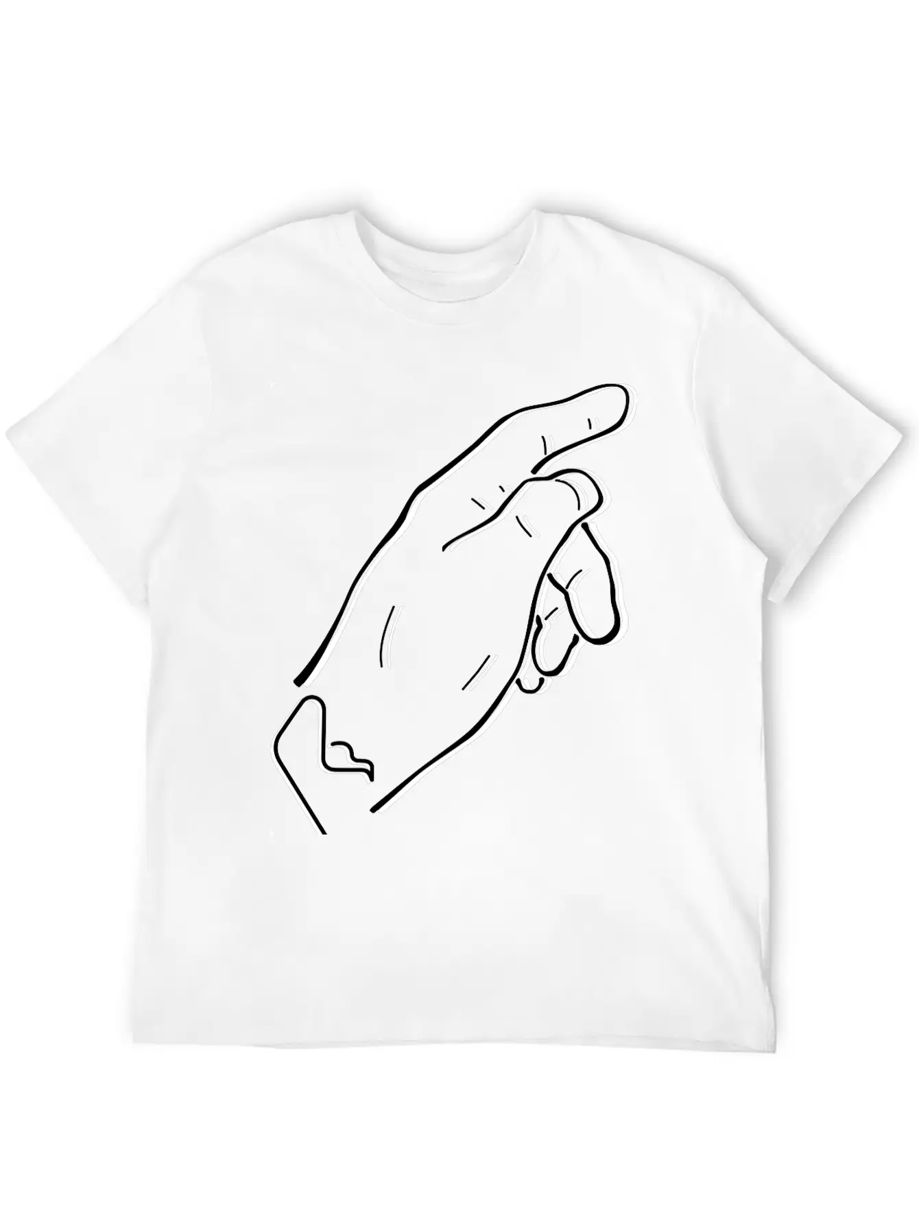 Pointing Hand Essential Cotton Tee For Daily Outfits – Unisex Style