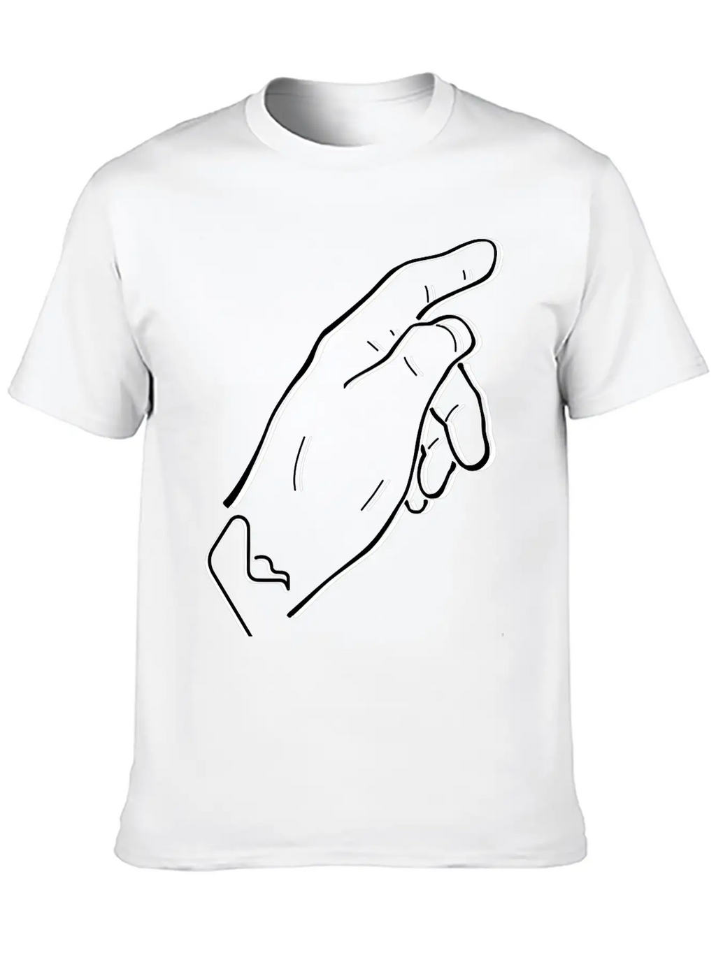 Pointing Hand Essential Cotton Tee For Daily Outfits – Unisex Style