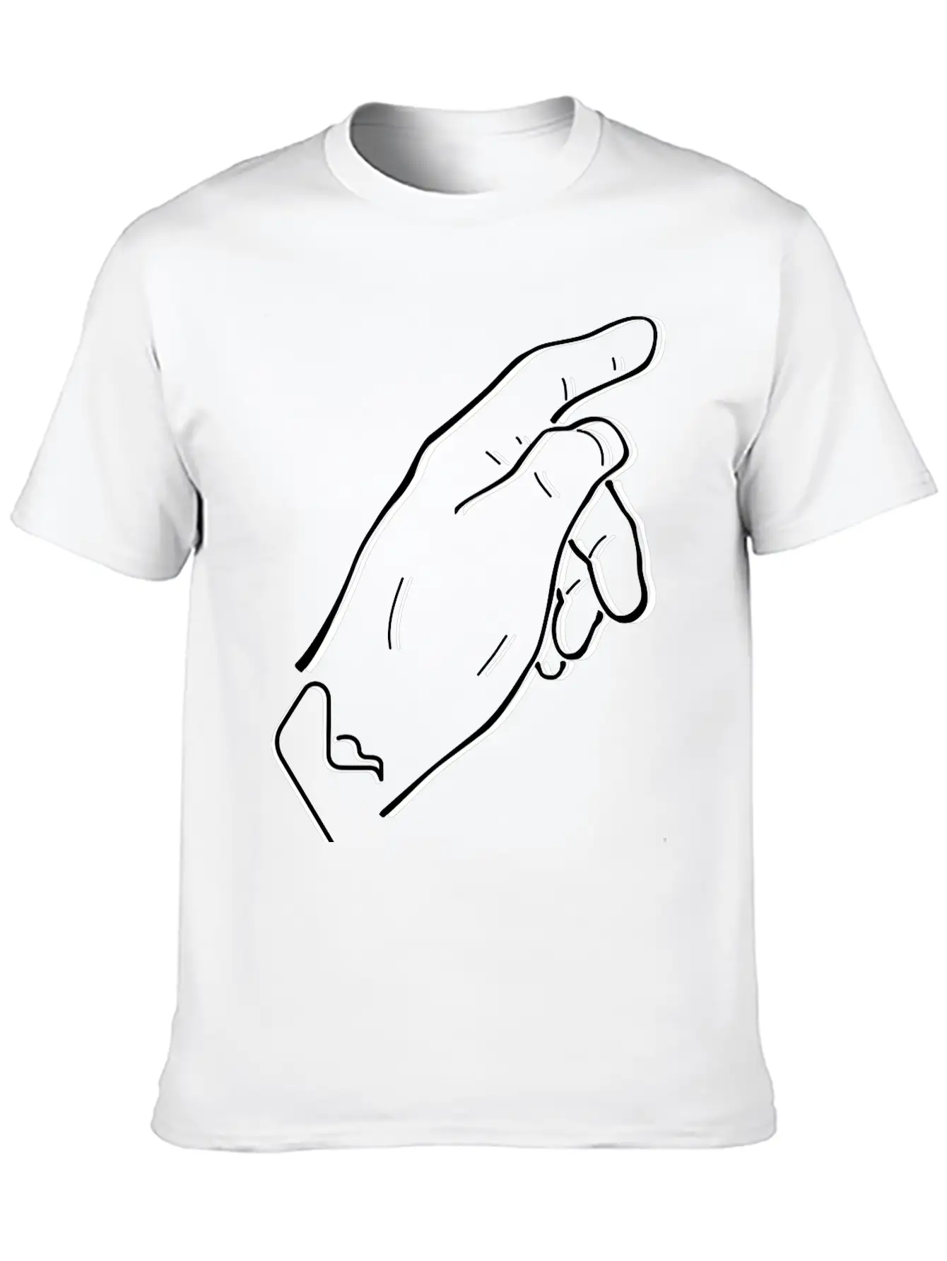 Pointing Hand Essential Cotton Tee For Daily Outfits – Unisex Style