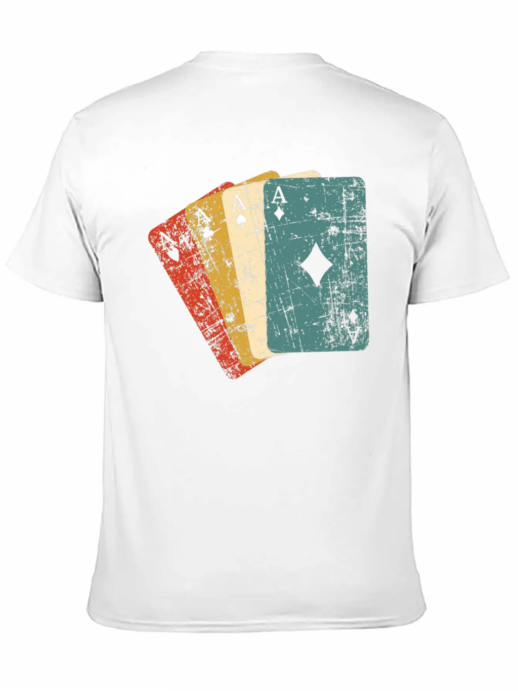Poker Aces Vintage Retro Grunge Essential Cotton Tee For Daily Outfits – Unisex Style