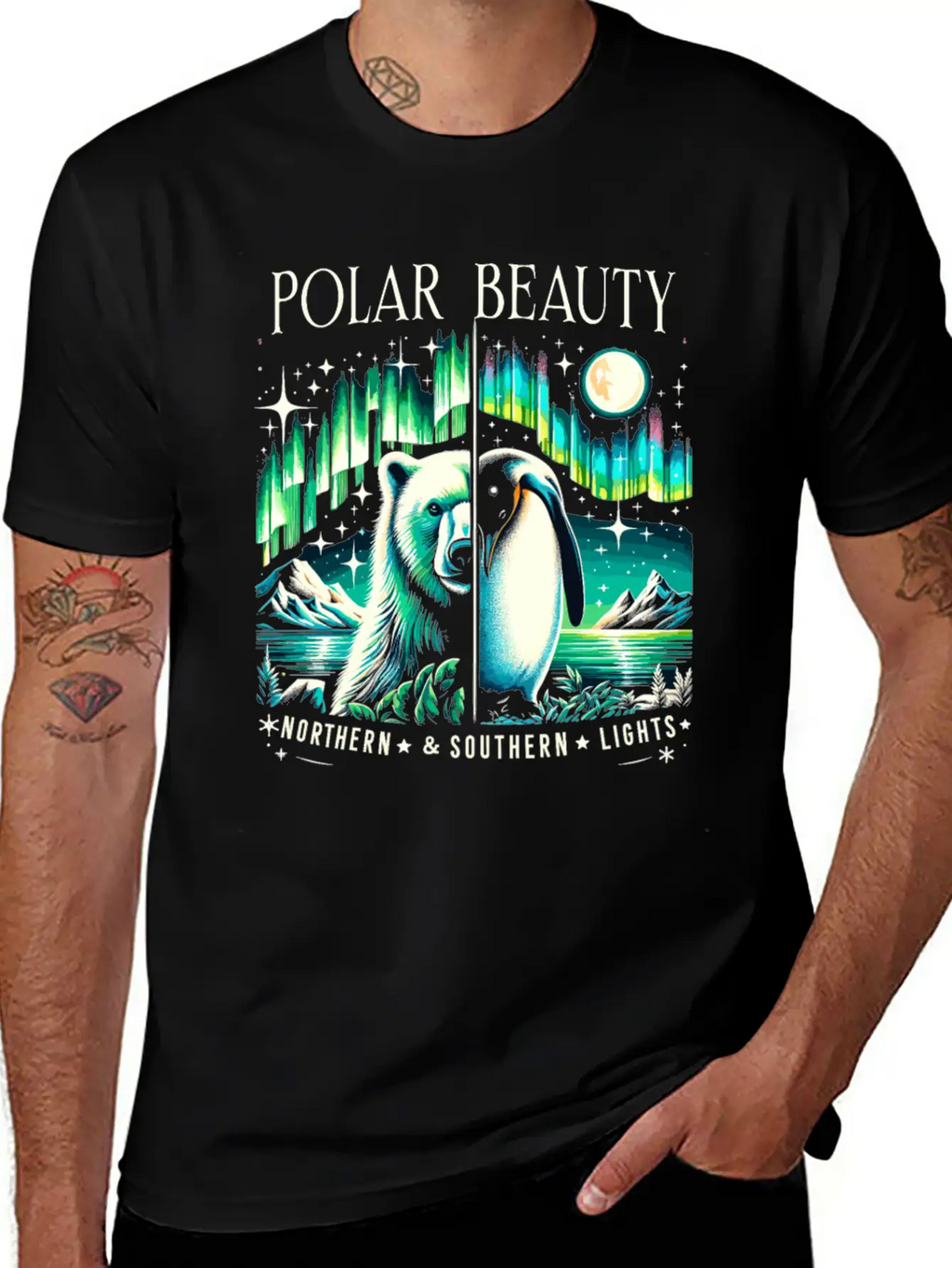Polar Light Aurora Chaser Alaska Wilderness Aurora Unisex Casual T-Shirt – Clean Design For Daily Comfort