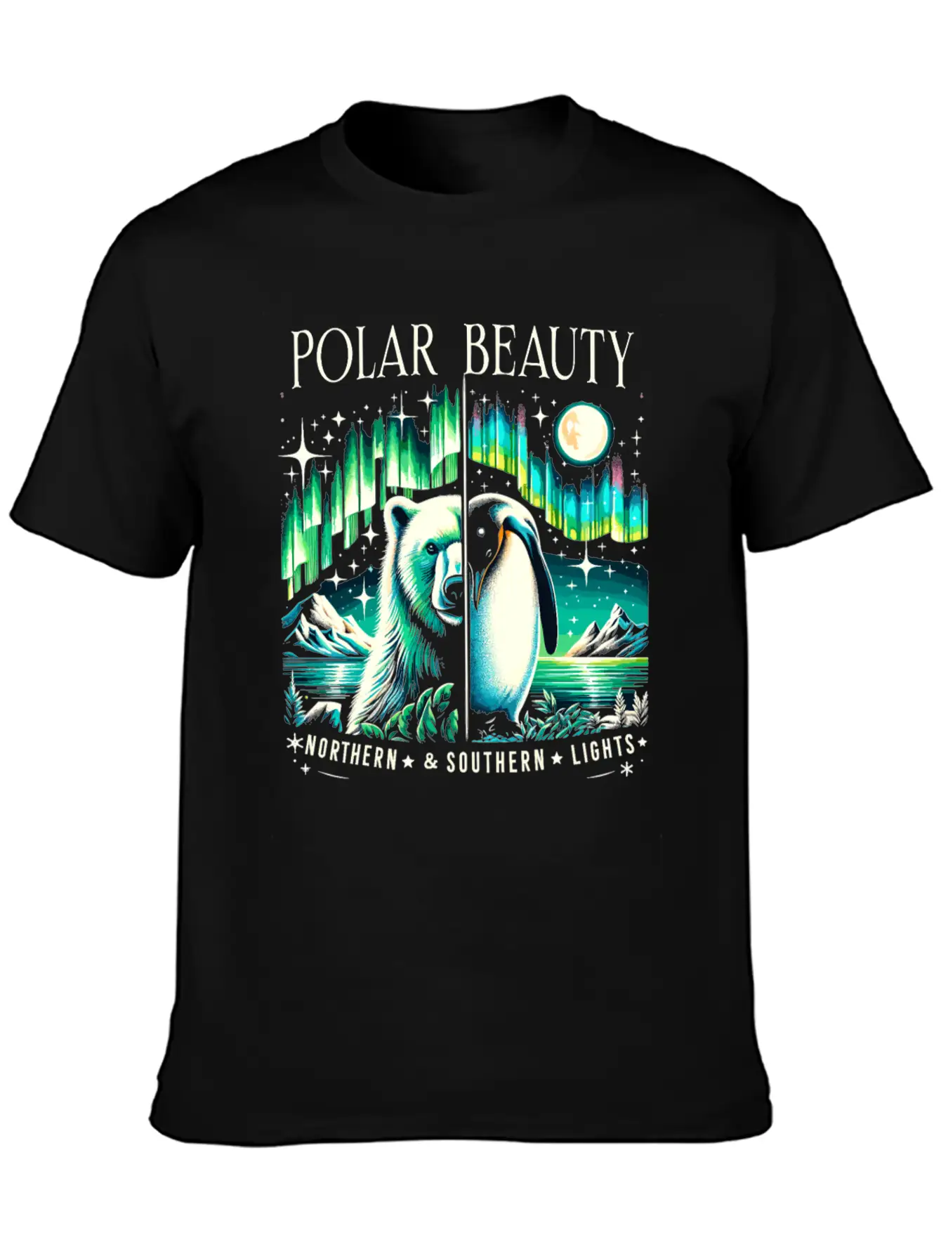 Polar Light Aurora Chaser Alaska Wilderness Aurora Unisex Casual T-Shirt – Clean Design For Daily Comfort