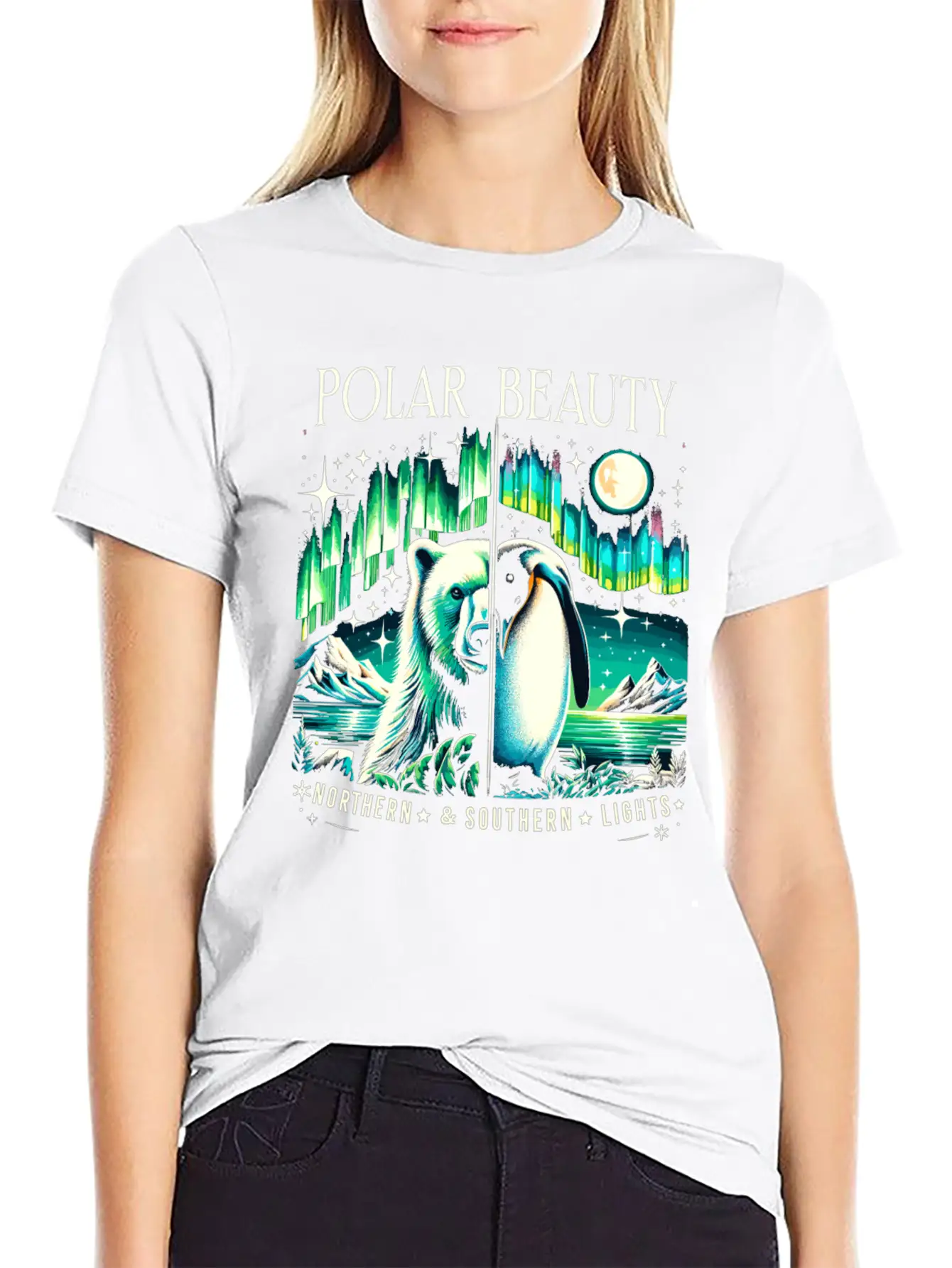 Polar Light Aurora Chaser Alaska Wilderness Aurora Unisex Casual T-Shirt – Clean Design For Daily Comfort
