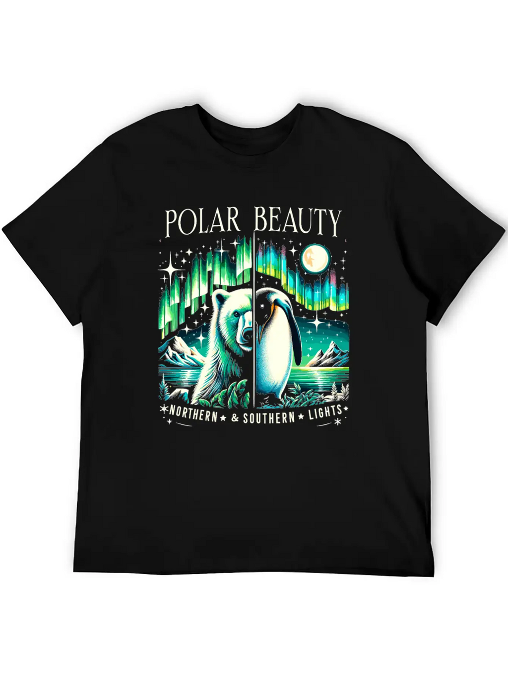 Polar Light Aurora Chaser Alaska Wilderness Aurora Unisex Casual T-Shirt – Clean Design For Daily Comfort