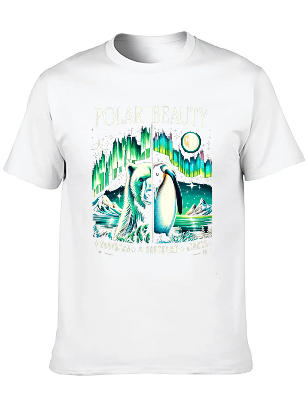 Polar Light Aurora Chaser Alaska Wilderness Aurora Unisex Casual T-Shirt – Clean Design For Daily Comfort