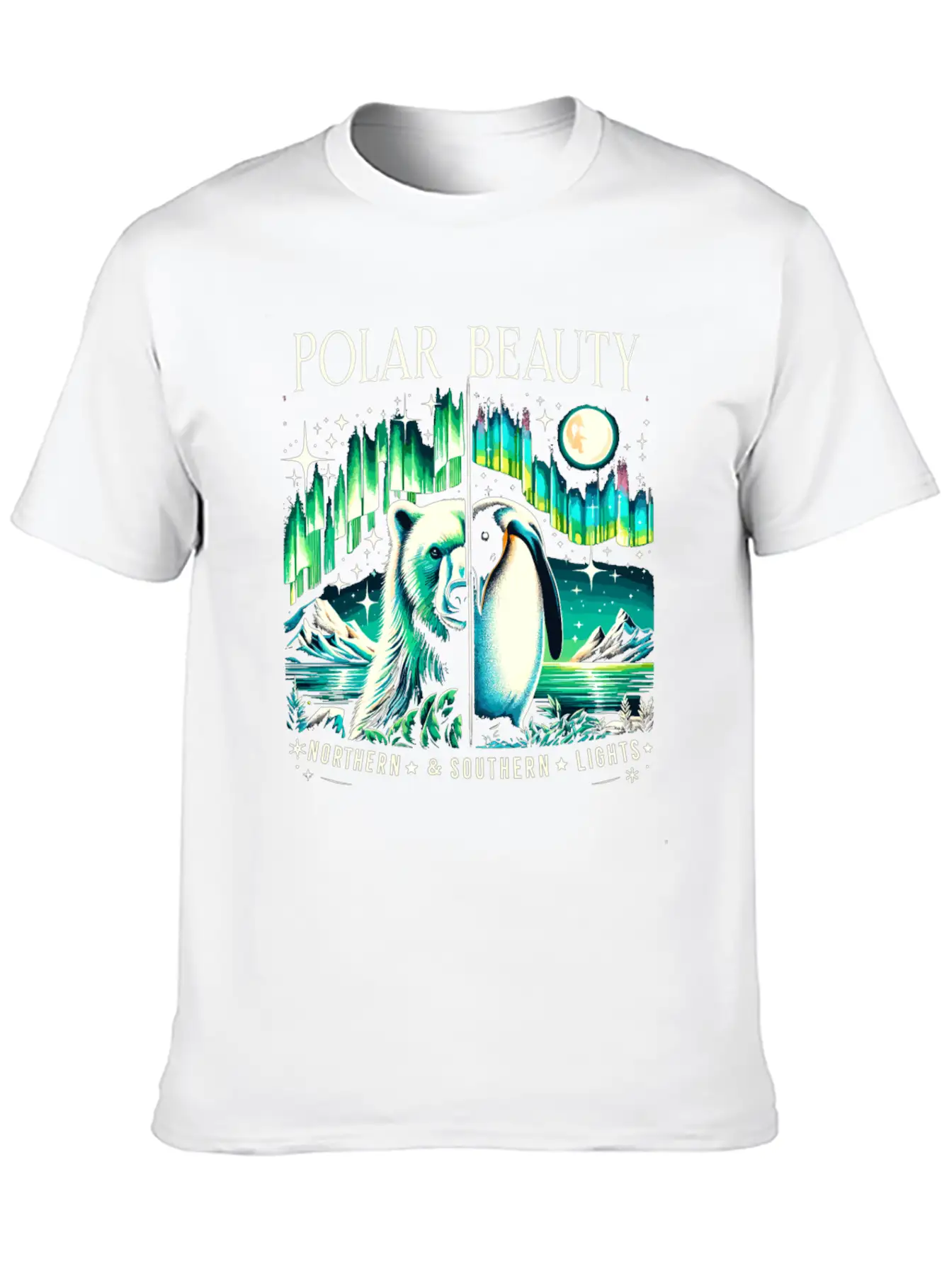 Polar Light Aurora Chaser Alaska Wilderness Aurora Unisex Casual T-Shirt – Clean Design For Daily Comfort