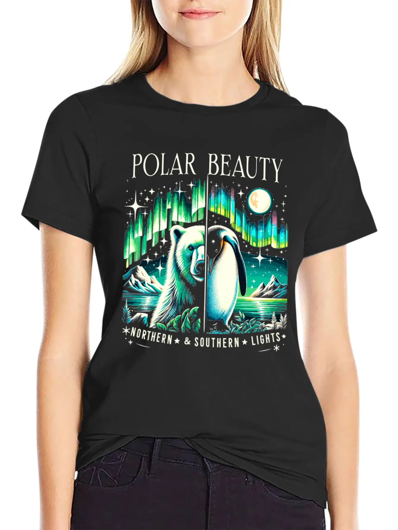Polar Light Aurora Chaser Alaska Wilderness Aurora Unisex Casual T-Shirt – Clean Design For Daily Comfort