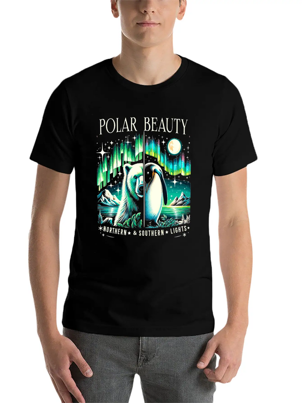 Polar Light Aurora Chaser Alaska Wilderness Aurora Unisex Casual T-Shirt – Clean Design For Daily Comfort