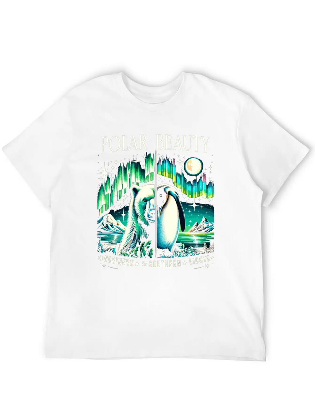 Polar Light Aurora Chaser Alaska Wilderness Aurora Unisex Casual T-Shirt – Clean Design For Daily Comfort