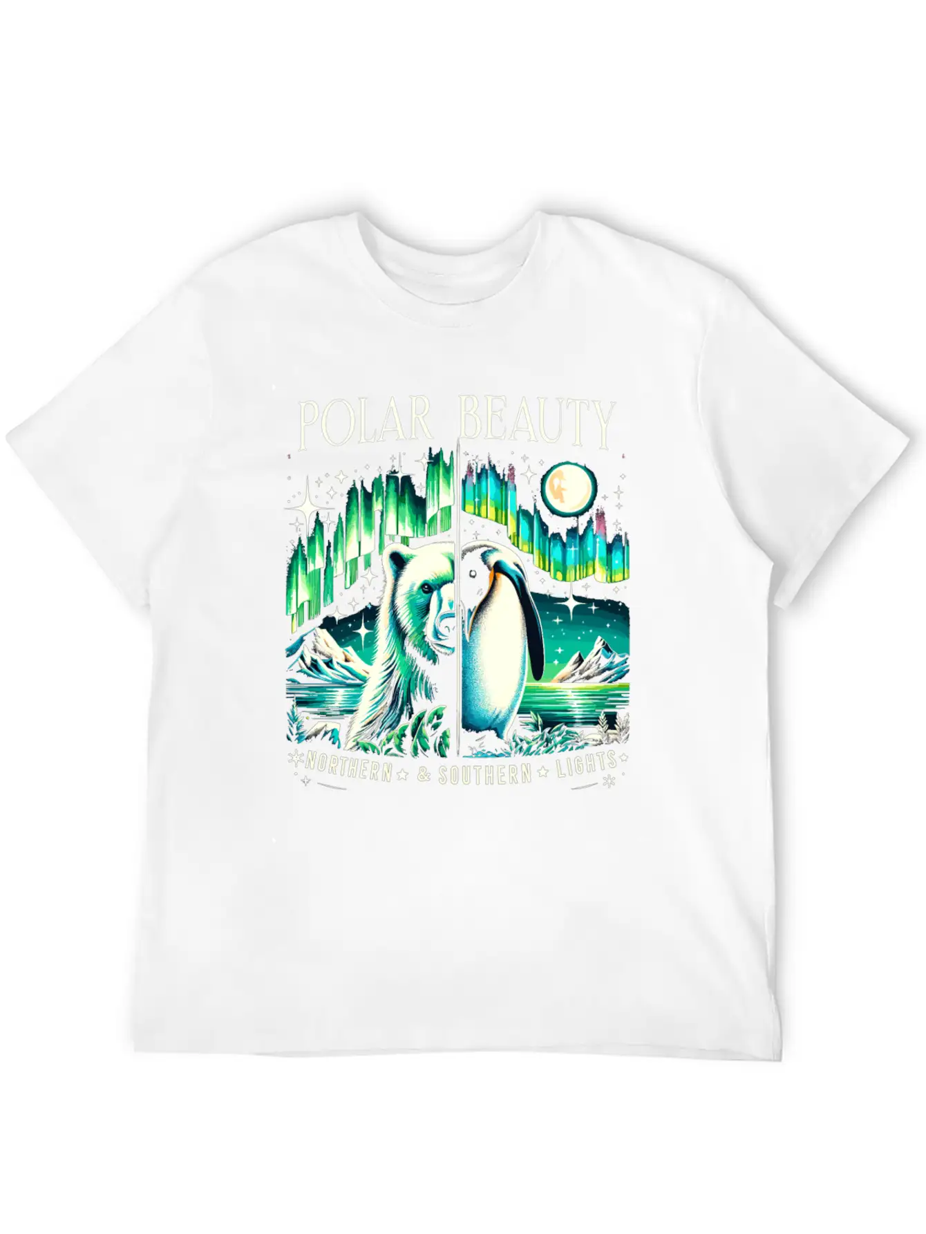 Polar Light Aurora Chaser Alaska Wilderness Aurora Unisex Casual T-Shirt – Clean Design For Daily Comfort