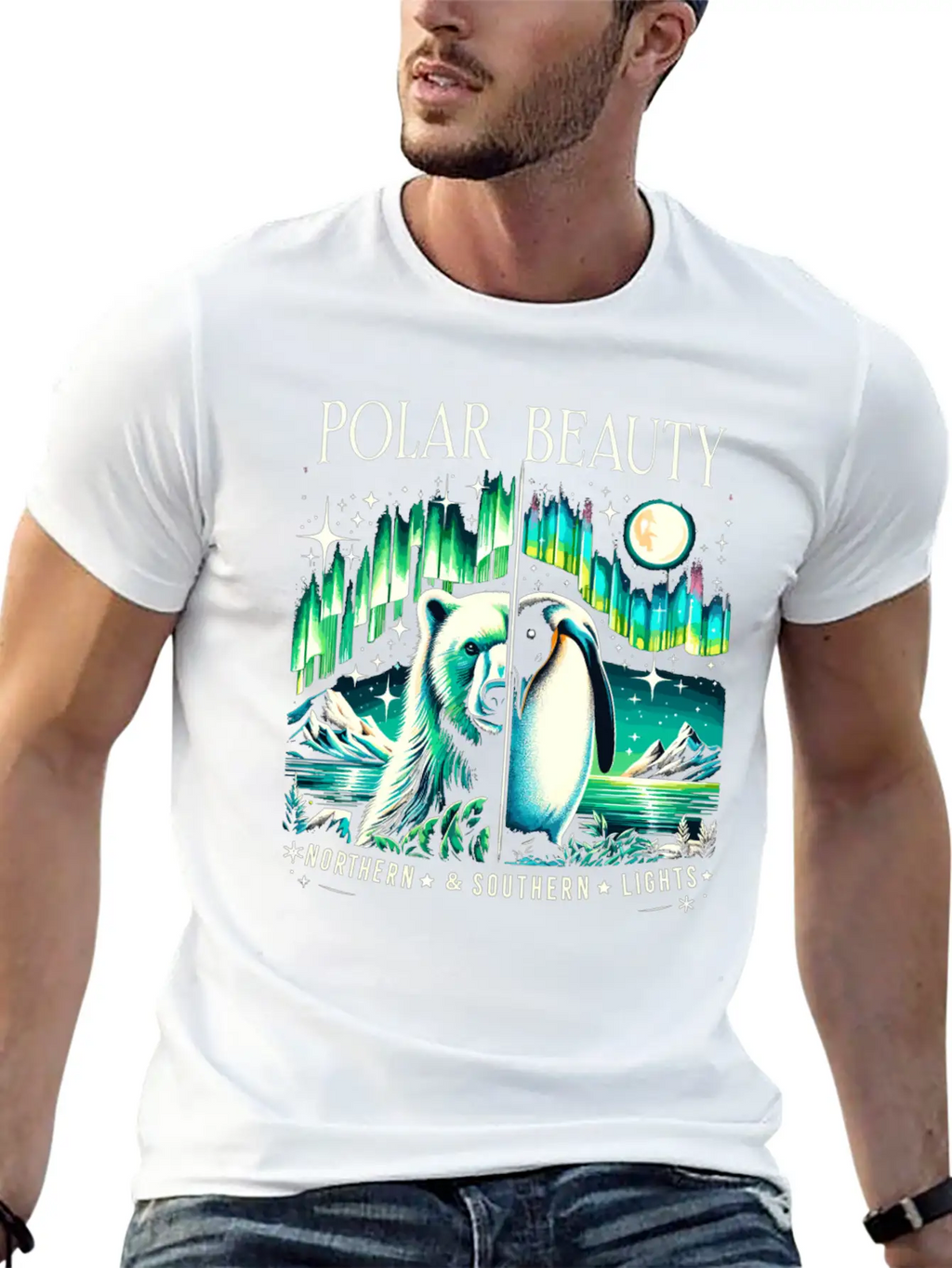 Polar Light Aurora Chaser Alaska Wilderness Aurora Unisex Casual T-Shirt – Clean Design For Daily Comfort