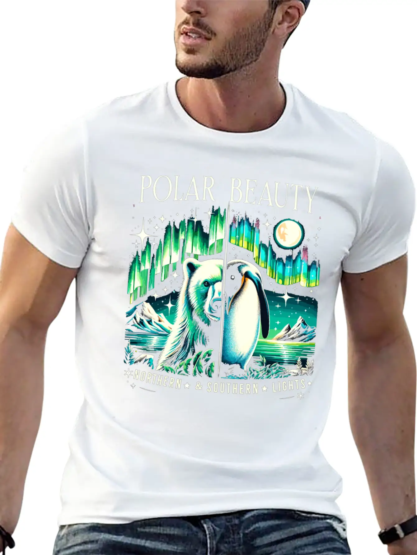 Polar Light Aurora Chaser Alaska Wilderness Aurora Unisex Casual T-Shirt – Clean Design For Daily Comfort