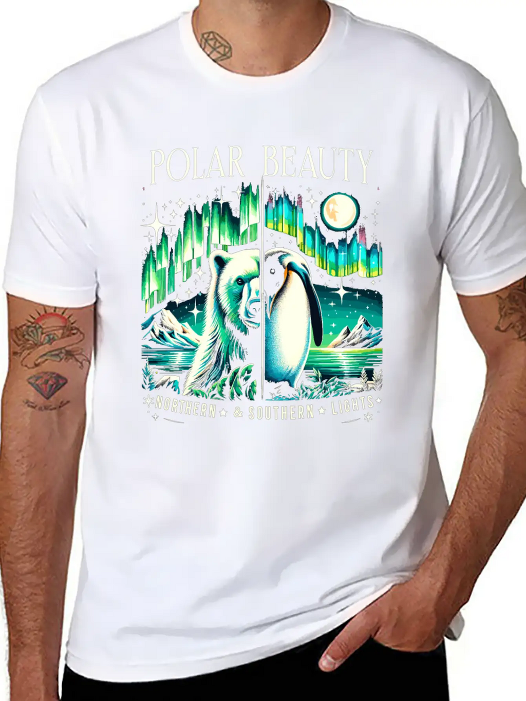 Polar Light Aurora Chaser Alaska Wilderness Aurora Unisex Casual T-Shirt – Clean Design For Daily Comfort