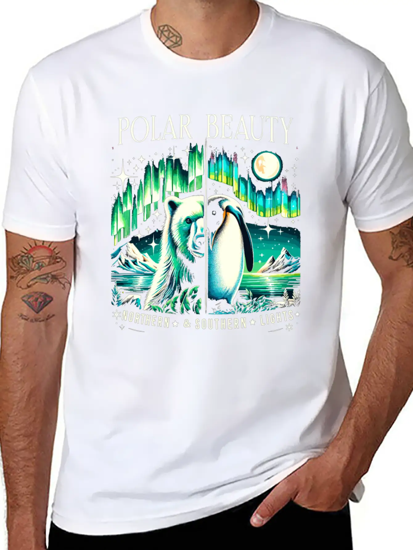 Polar Light Aurora Chaser Alaska Wilderness Aurora Unisex Casual T-Shirt – Clean Design For Daily Comfort