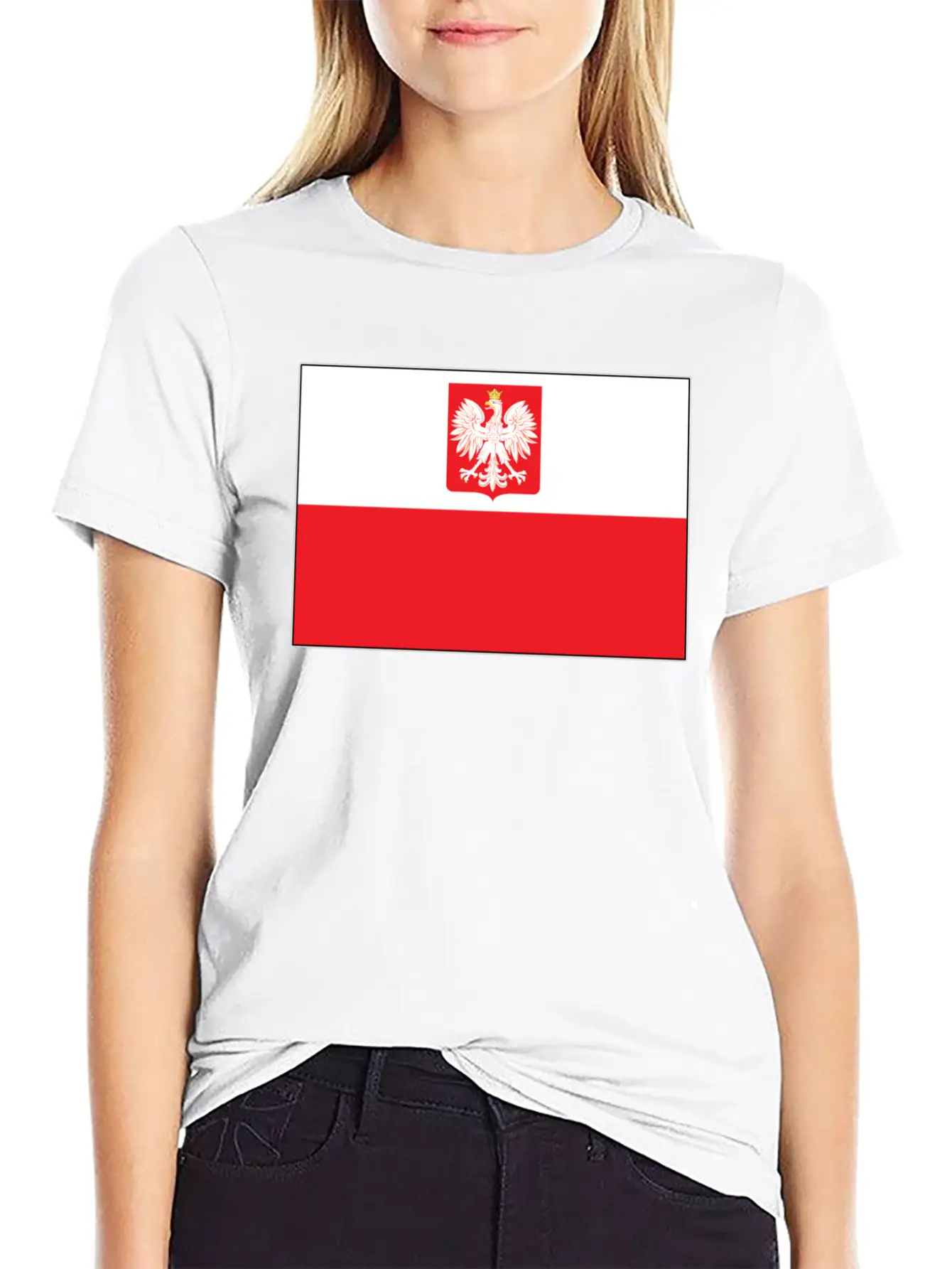 Polish Falcon Flag Unisex Casual T-Shirt – Clean Design For Daily Comfort