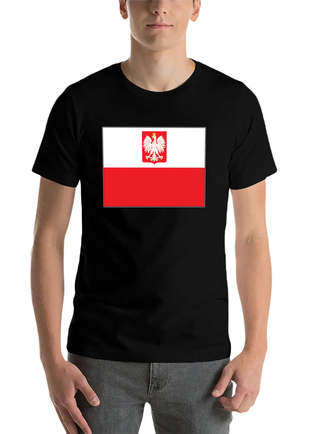 Polish Falcon Flag Unisex Casual T-Shirt – Clean Design For Daily Comfort