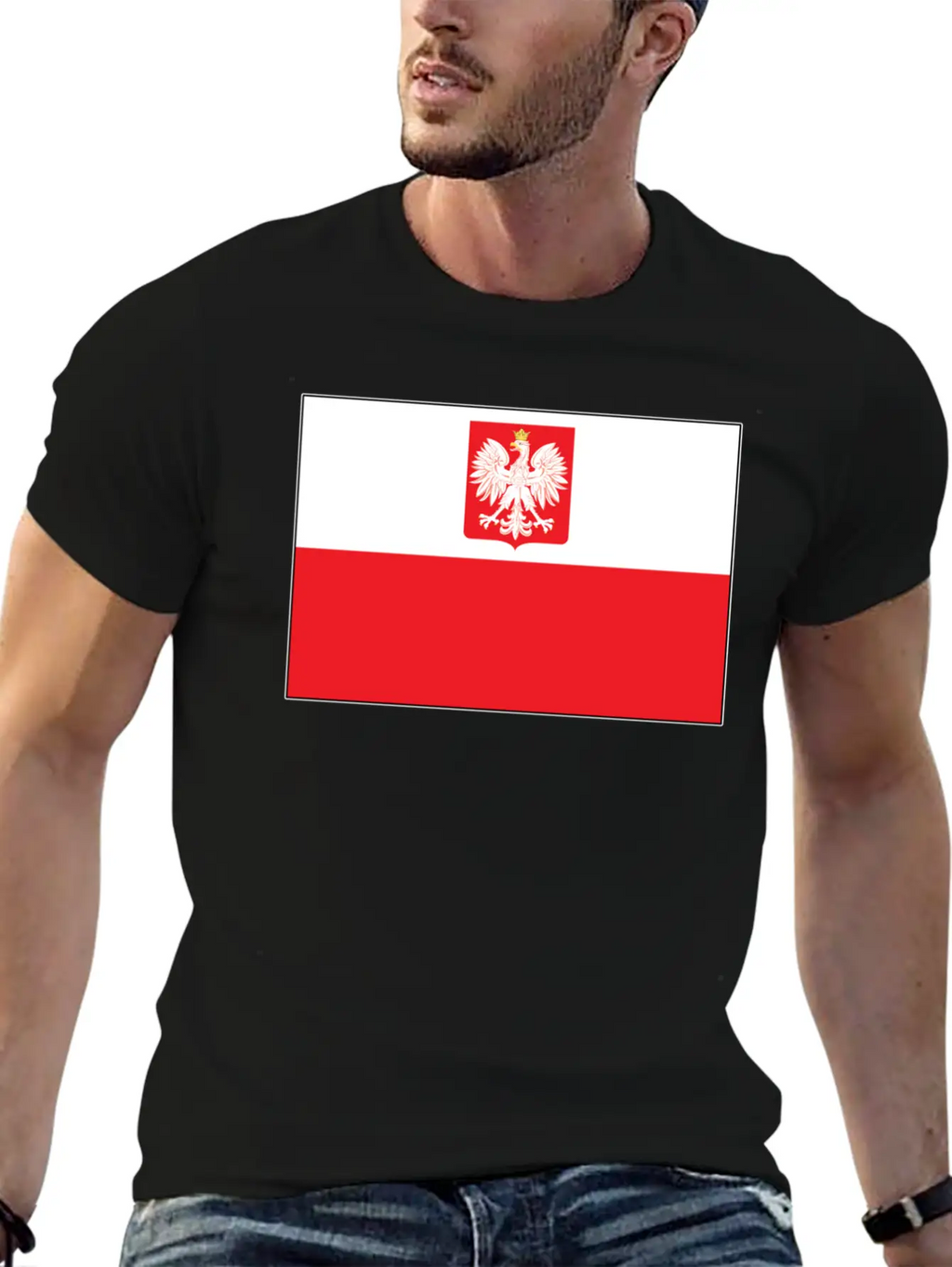 Polish Falcon Flag Unisex Casual T-Shirt – Clean Design For Daily Comfort