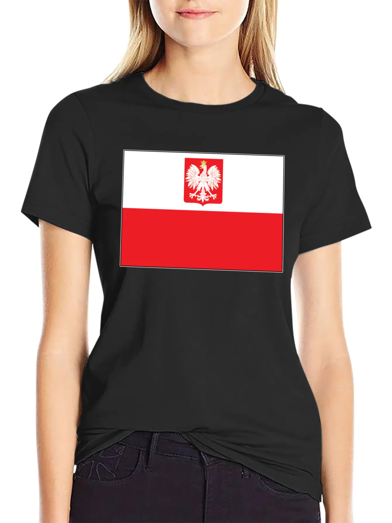 Polish Falcon Flag Unisex Casual T-Shirt – Clean Design For Daily Comfort