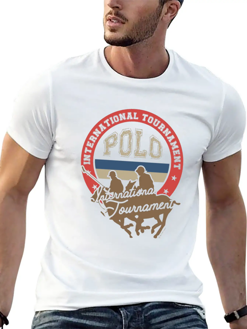 Polo Tournament Classic Fit Graphic Tee For Daily Comfort – Unisex Cotton Shirt