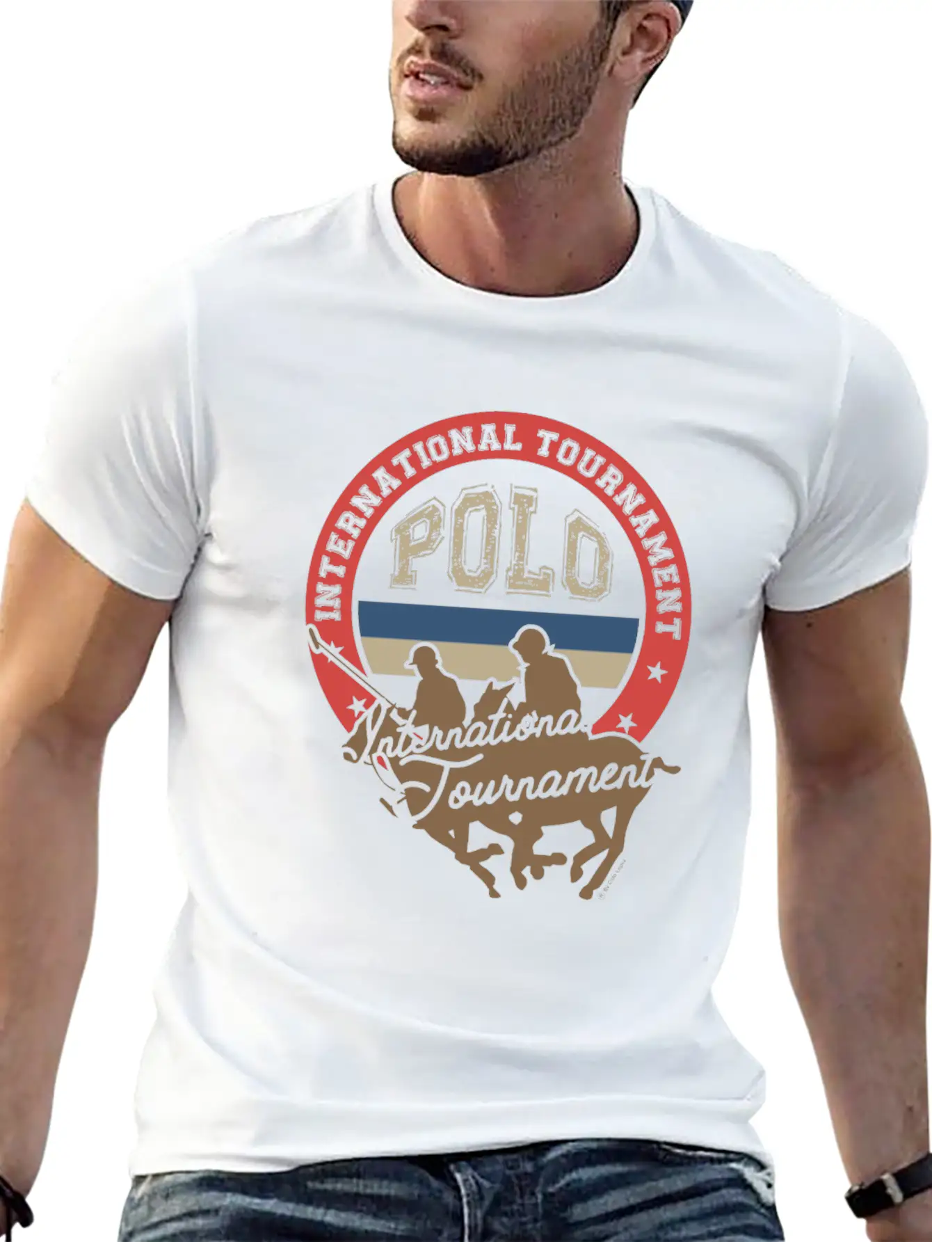 Polo Tournament Classic Fit Graphic Tee For Daily Comfort – Unisex Cotton Shirt
