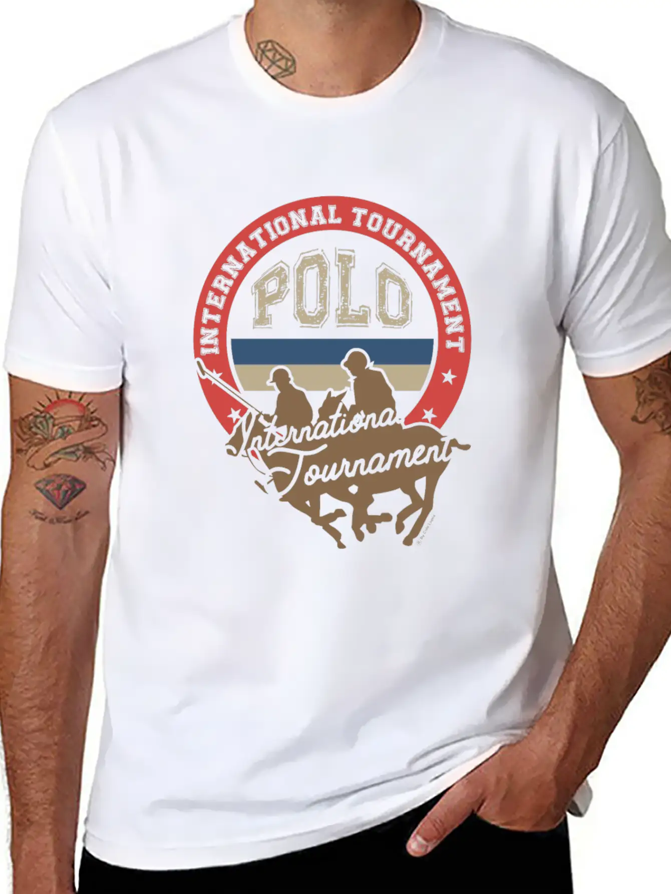 Polo Tournament Classic Fit Graphic Tee For Daily Comfort – Unisex Cotton Shirt