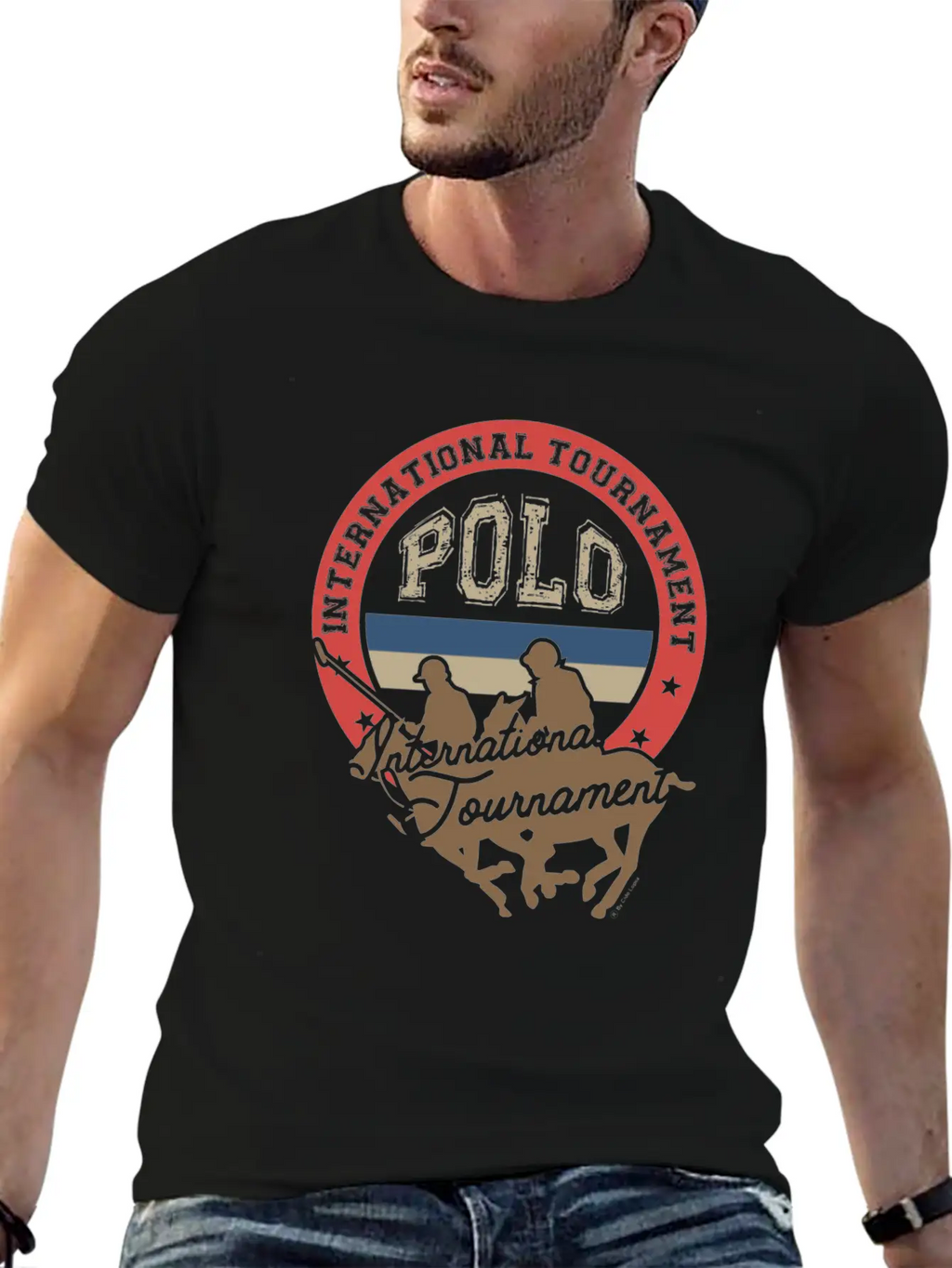 Polo Tournament Classic Fit Graphic Tee For Daily Comfort – Unisex Cotton Shirt