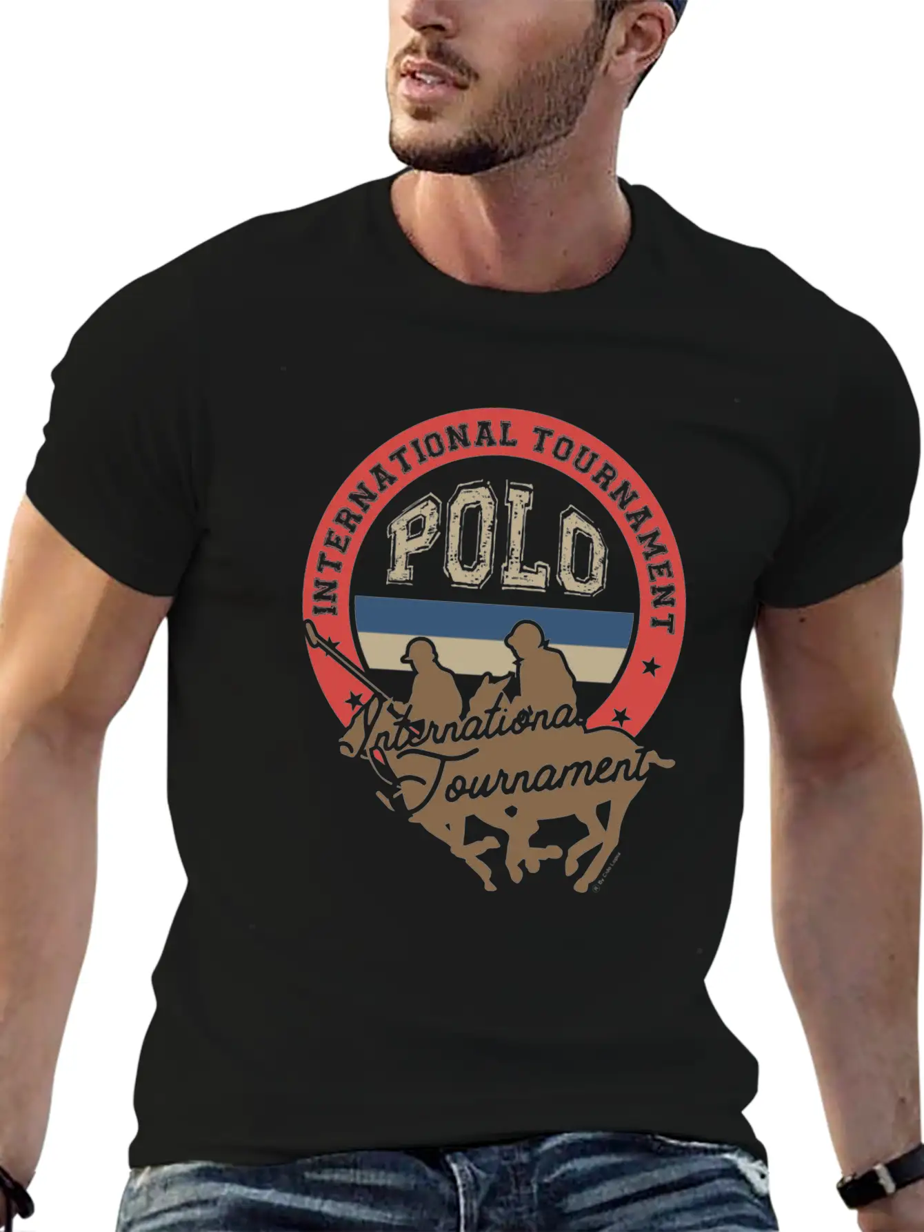 Polo Tournament Classic Fit Graphic Tee For Daily Comfort – Unisex Cotton Shirt