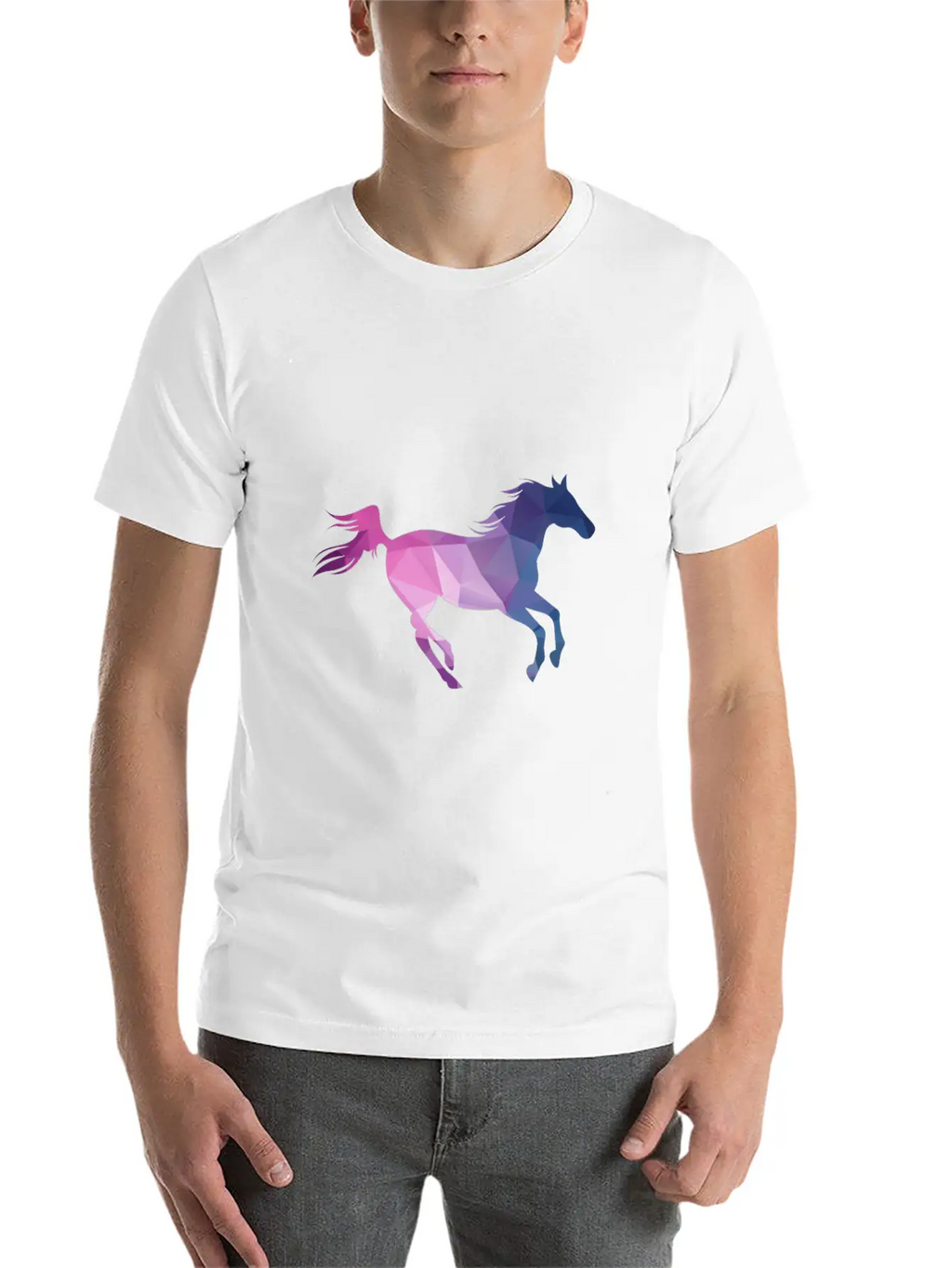 Polygon Horse Casual Graphic T-Shirt – Simple And Comfortable Daily Wear