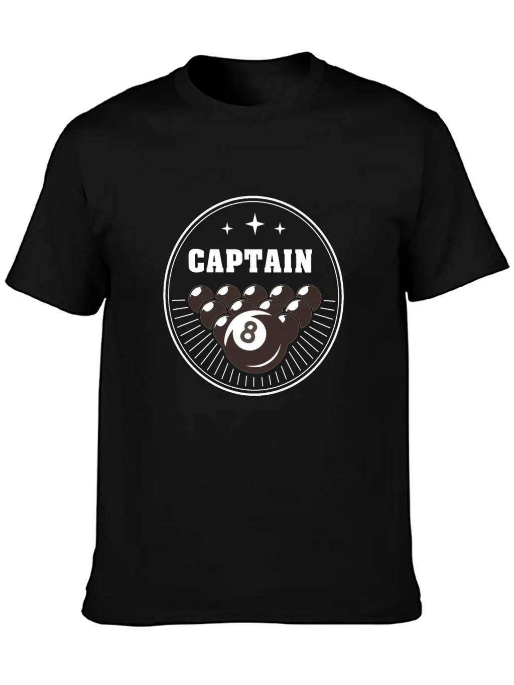 Pool Billiards Design 8 Ball Captain Gift Idea Breathable Soft Cotton T-Shirt – Timeless Casual Look