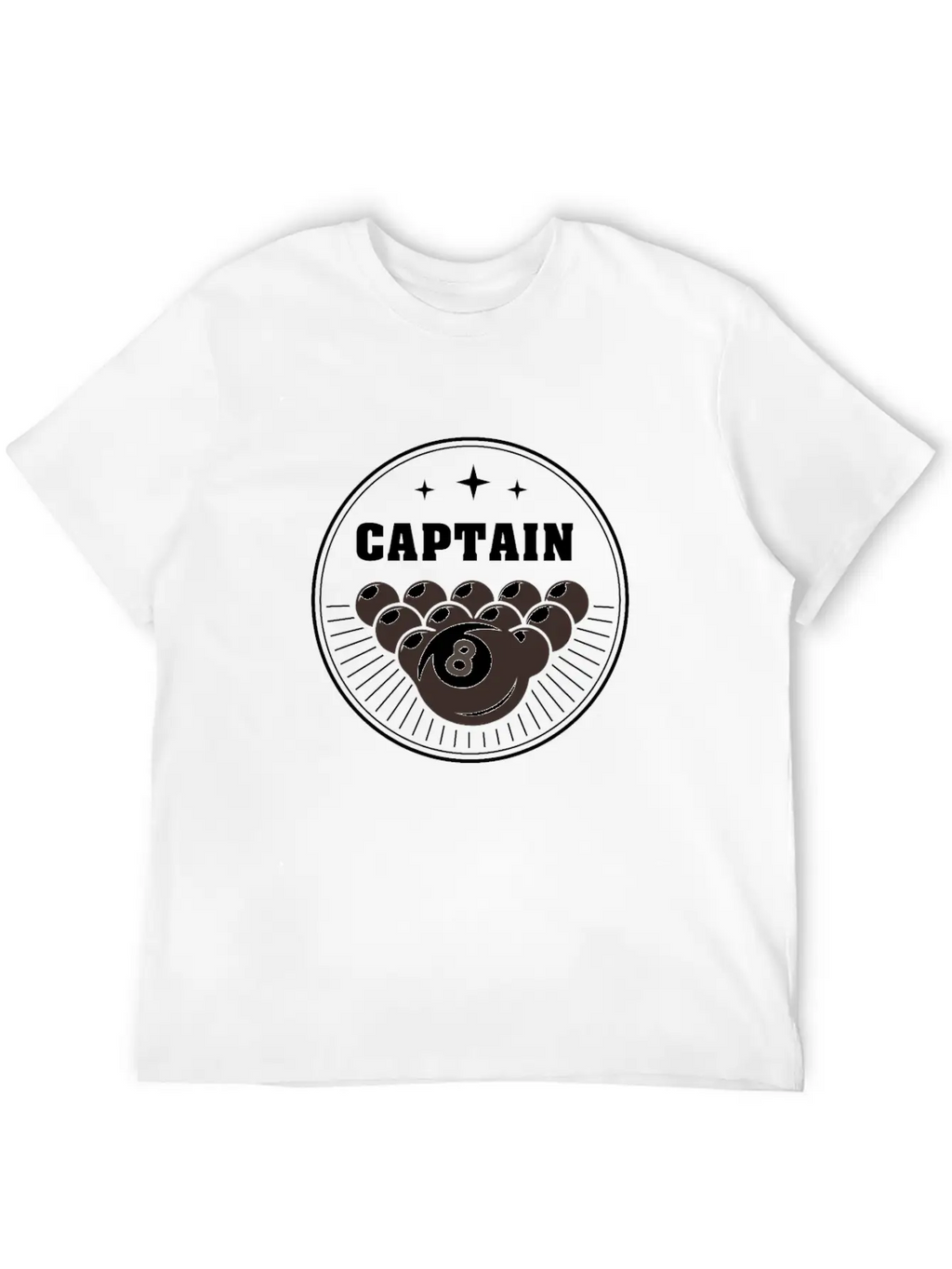 Pool Billiards Design 8 Ball Captain Gift Idea Breathable Soft Cotton T-Shirt – Timeless Casual Look