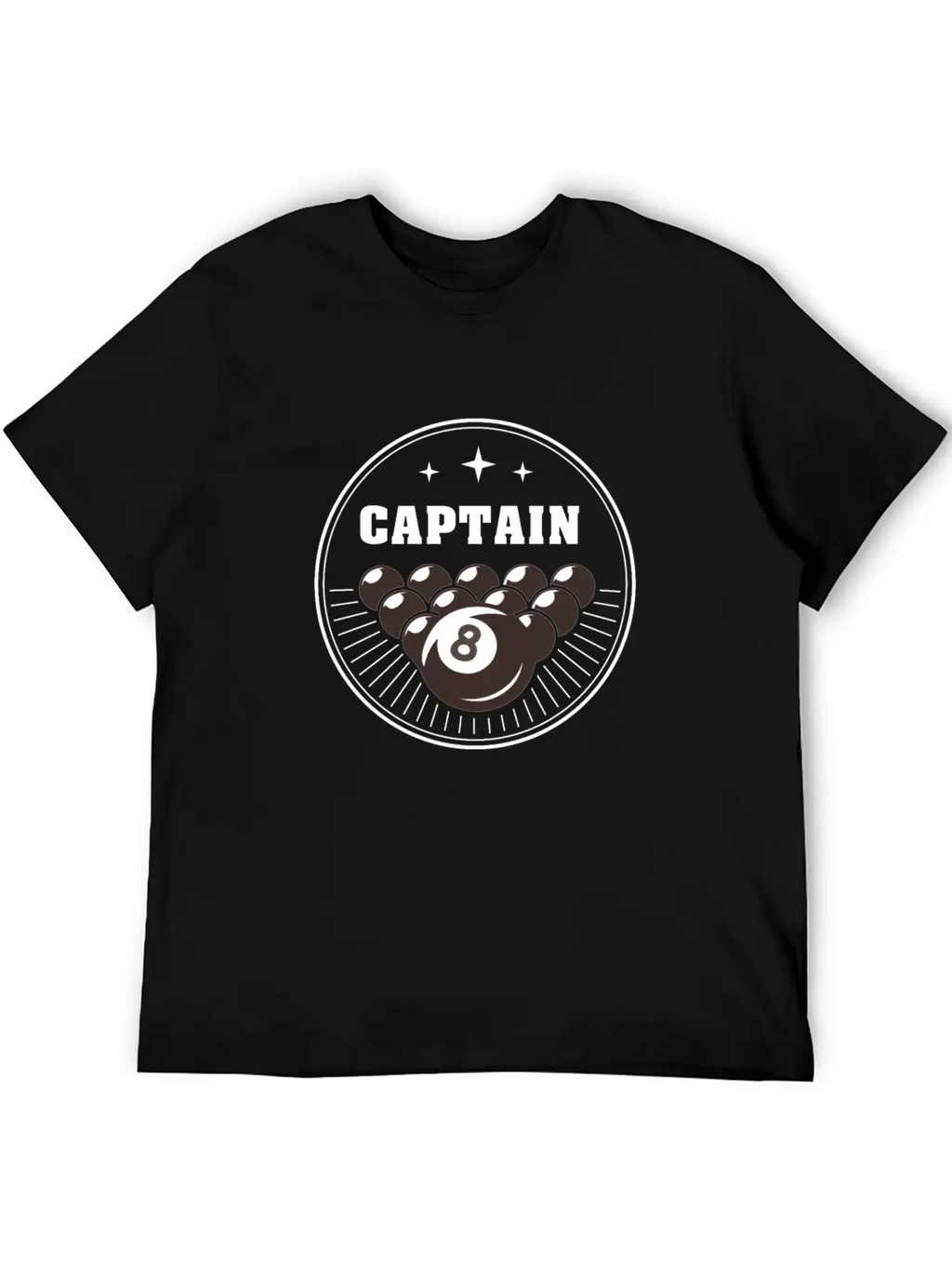 Pool Billiards Design 8 Ball Captain Gift Idea Breathable Soft Cotton T-Shirt – Timeless Casual Look