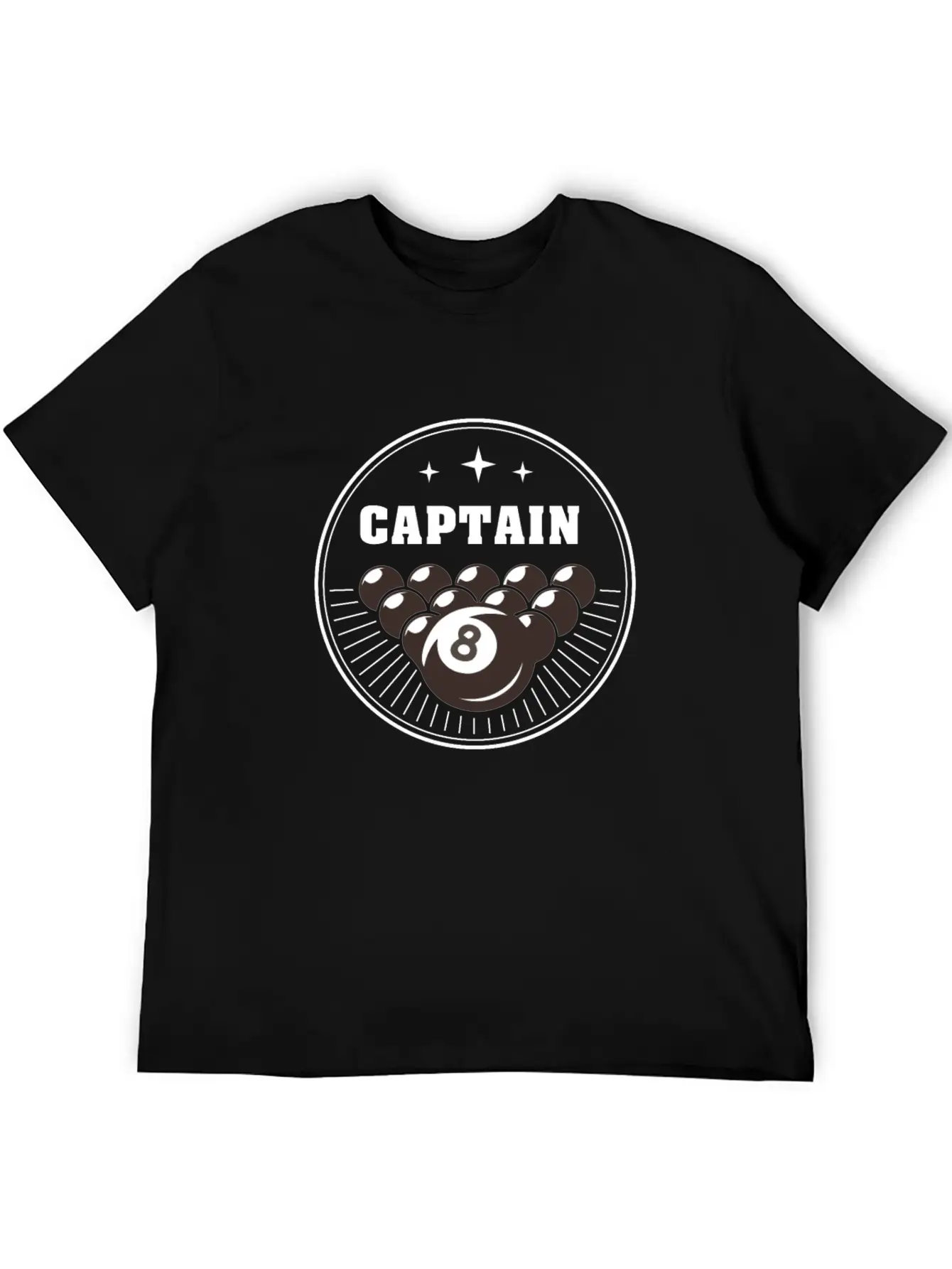 Pool Billiards Design 8 Ball Captain Gift Idea Breathable Soft Cotton T-Shirt – Timeless Casual Look