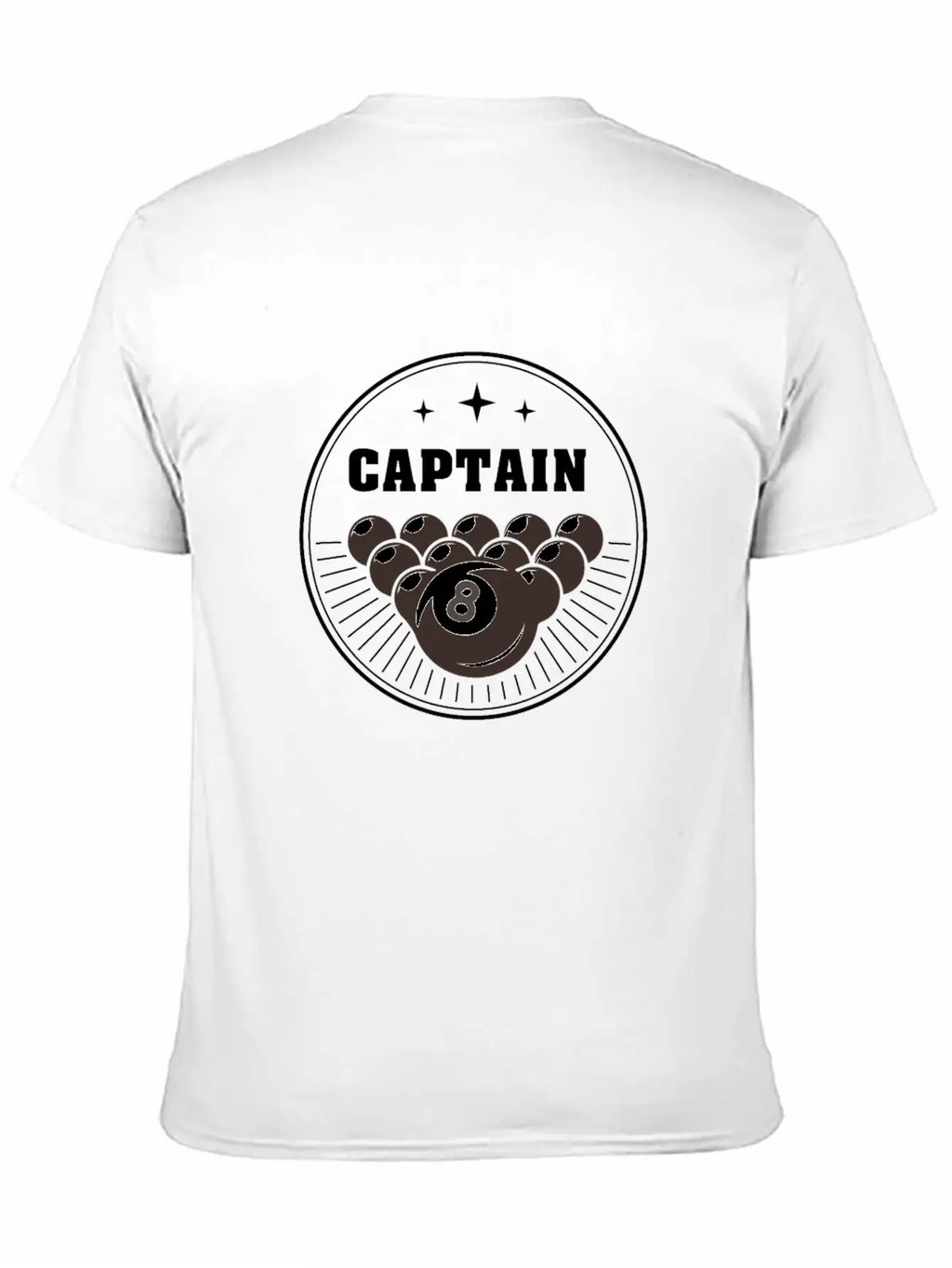 Pool Billiards Design 8 Ball Captain Gift Idea Breathable Soft Cotton T-Shirt – Timeless Casual Look