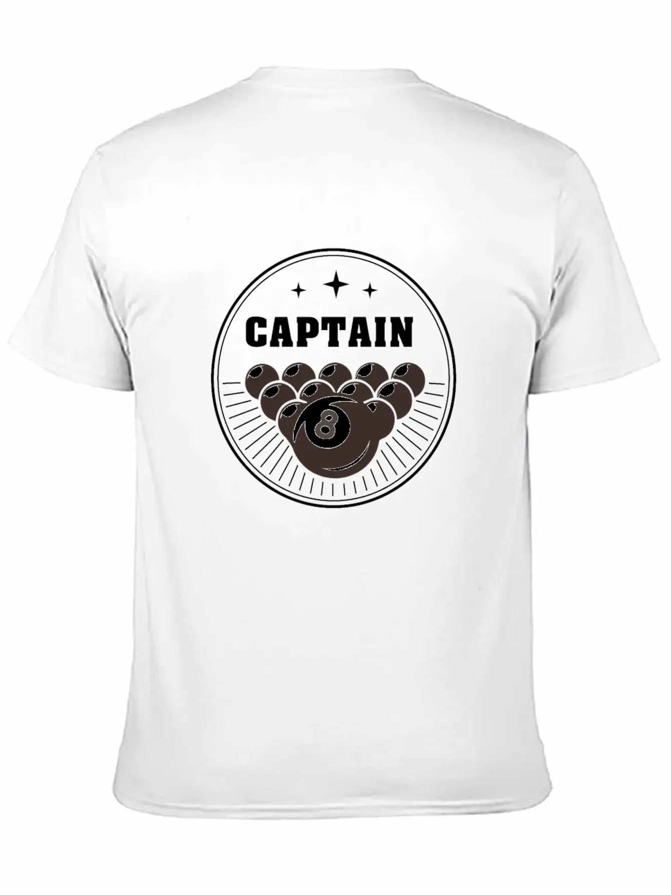 Pool Billiards Design 8 Ball Captain Gift Idea Breathable Soft Cotton T-Shirt – Timeless Casual Look