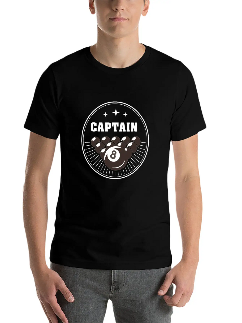 Pool Billiards Design 8 Ball Captain Gift Idea Breathable Soft Cotton T-Shirt – Timeless Casual Look
