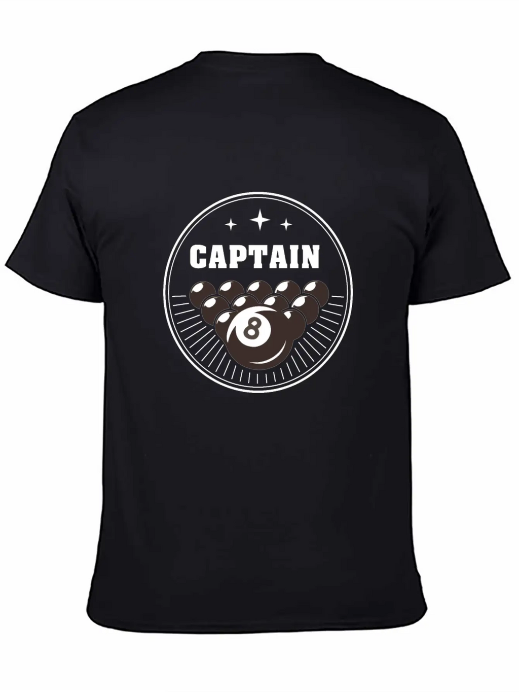Pool Billiards Design 8 Ball Captain Gift Idea Breathable Soft Cotton T-Shirt – Timeless Casual Look