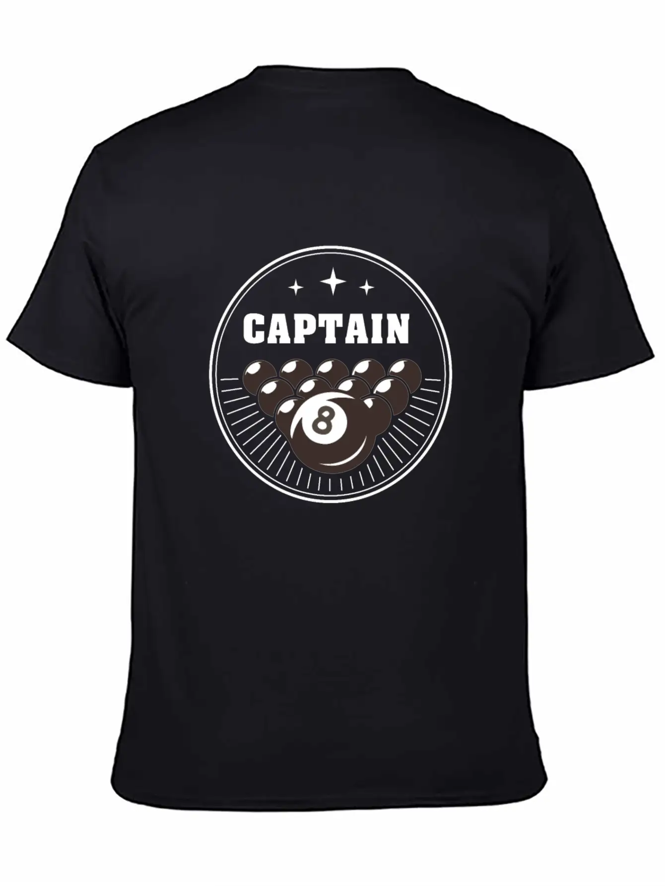Pool Billiards Design 8 Ball Captain Gift Idea Breathable Soft Cotton T-Shirt – Timeless Casual Look