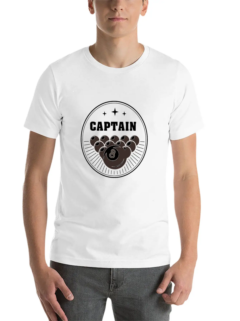 Pool Billiards Design 8 Ball Captain Gift Idea Breathable Soft Cotton T-Shirt – Timeless Casual Look