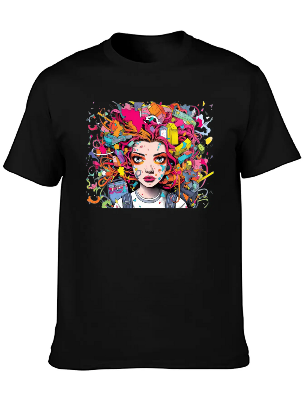 Pop Art Back To School Portrait Breathable Soft Cotton T-Shirt – Timeless Casual Look