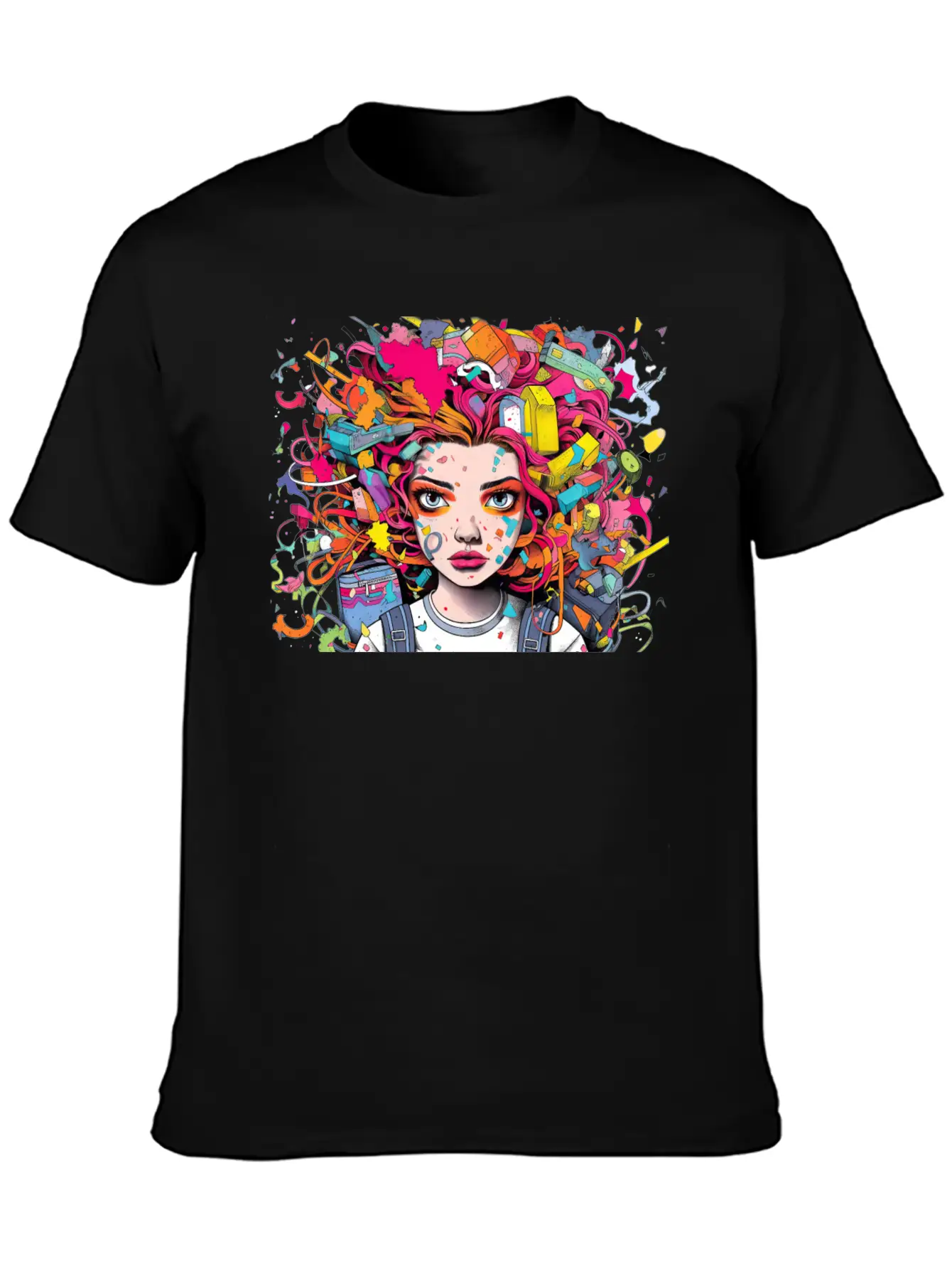 Pop Art Back To School Portrait Breathable Soft Cotton T-Shirt – Timeless Casual Look