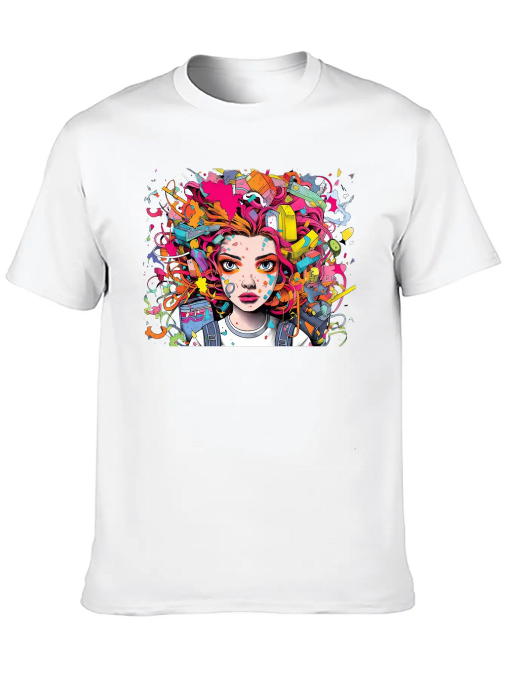 Pop Art Back To School Portrait Breathable Soft Cotton T-Shirt – Timeless Casual Look