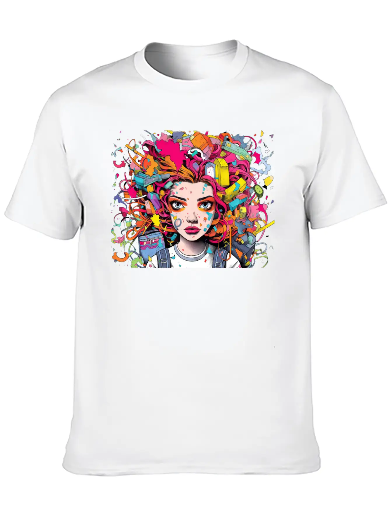 Pop Art Back To School Portrait Breathable Soft Cotton T-Shirt – Timeless Casual Look
