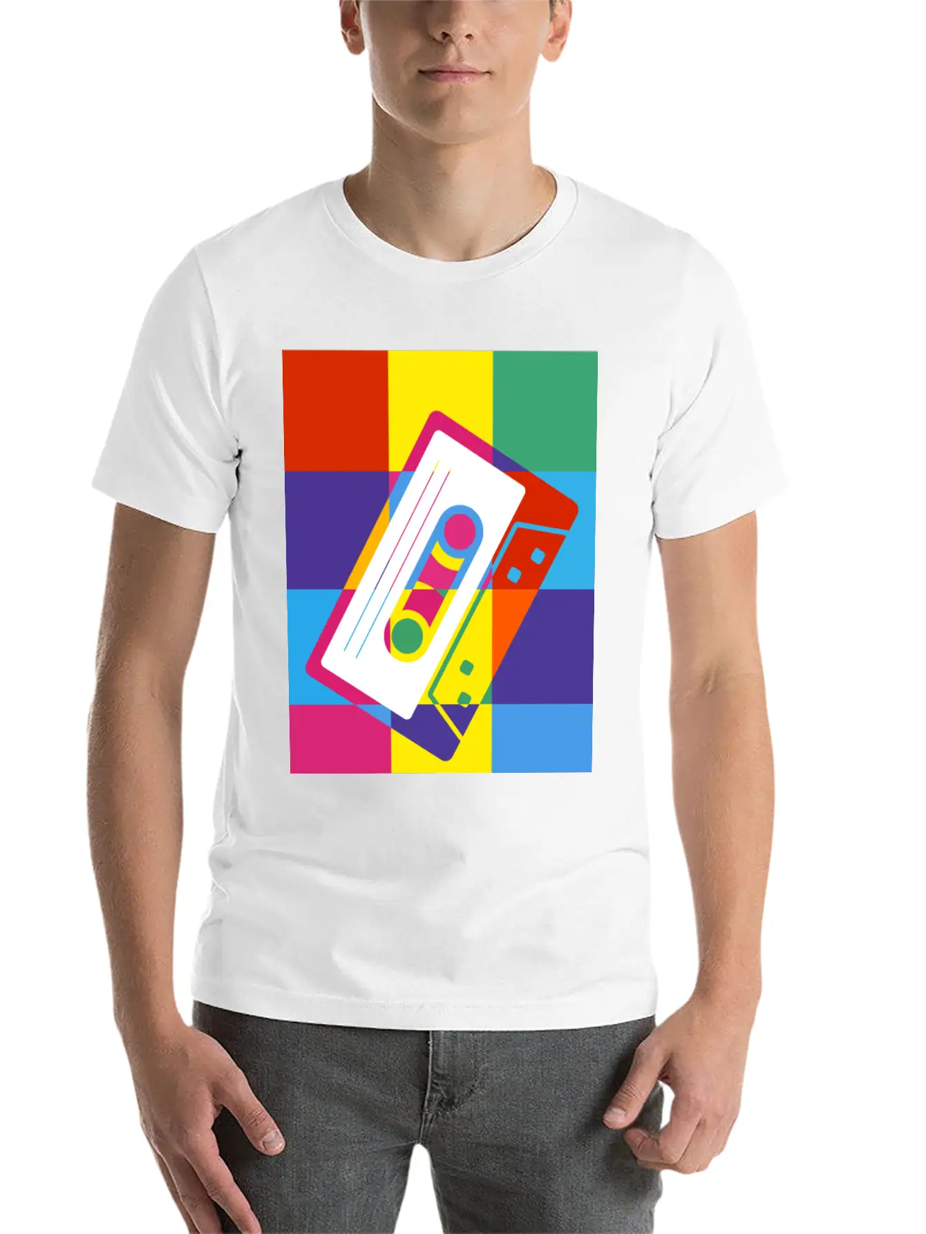 Pop Art Cassette Tape Poster Unisex Casual T-Shirt – Clean Design For Daily Comfort