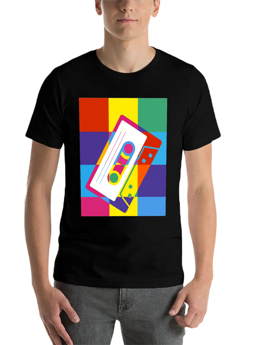 Pop Art Cassette Tape Poster Unisex Casual T-Shirt – Clean Design For Daily Comfort
