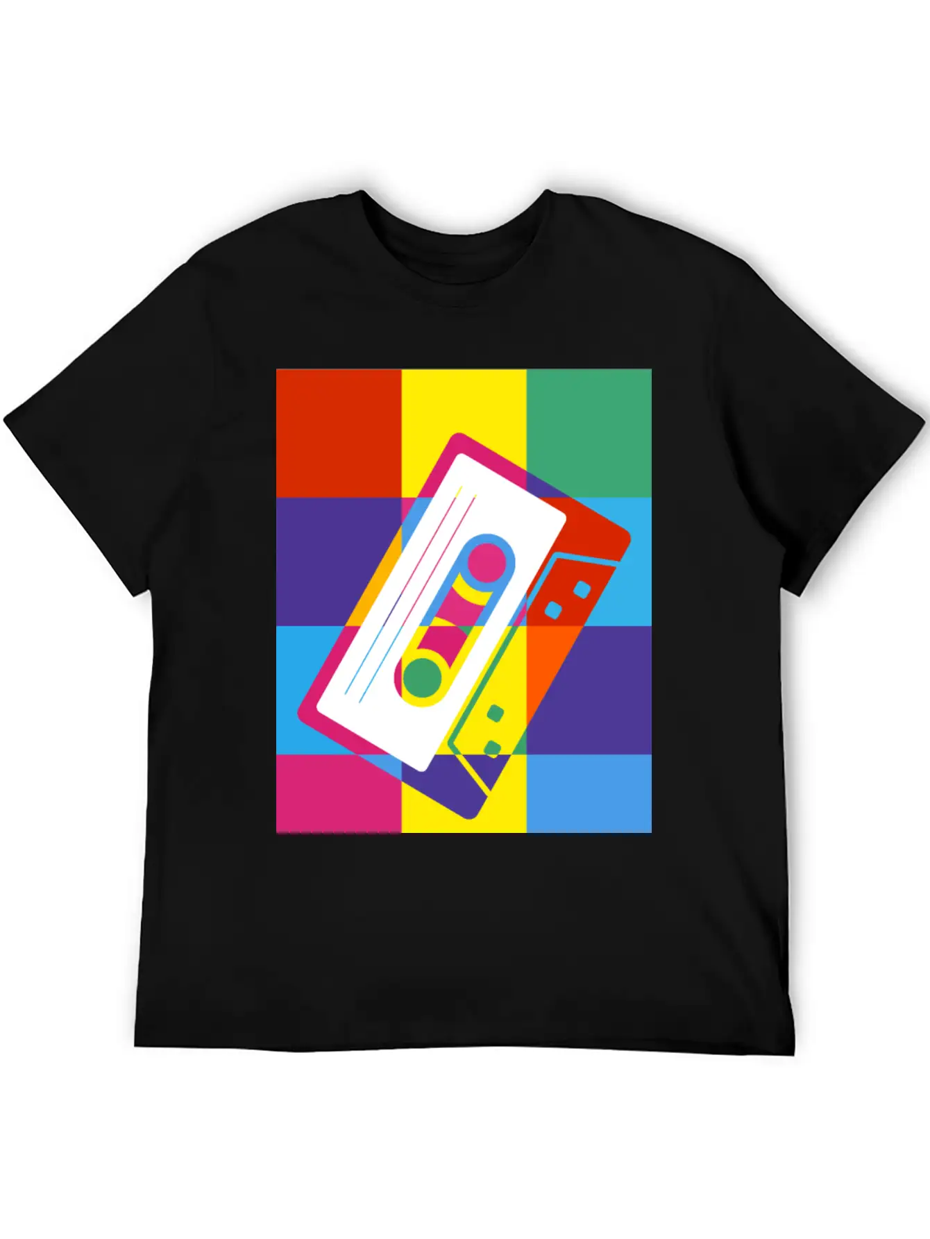 Pop Art Cassette Tape Poster Unisex Casual T-Shirt – Clean Design For Daily Comfort