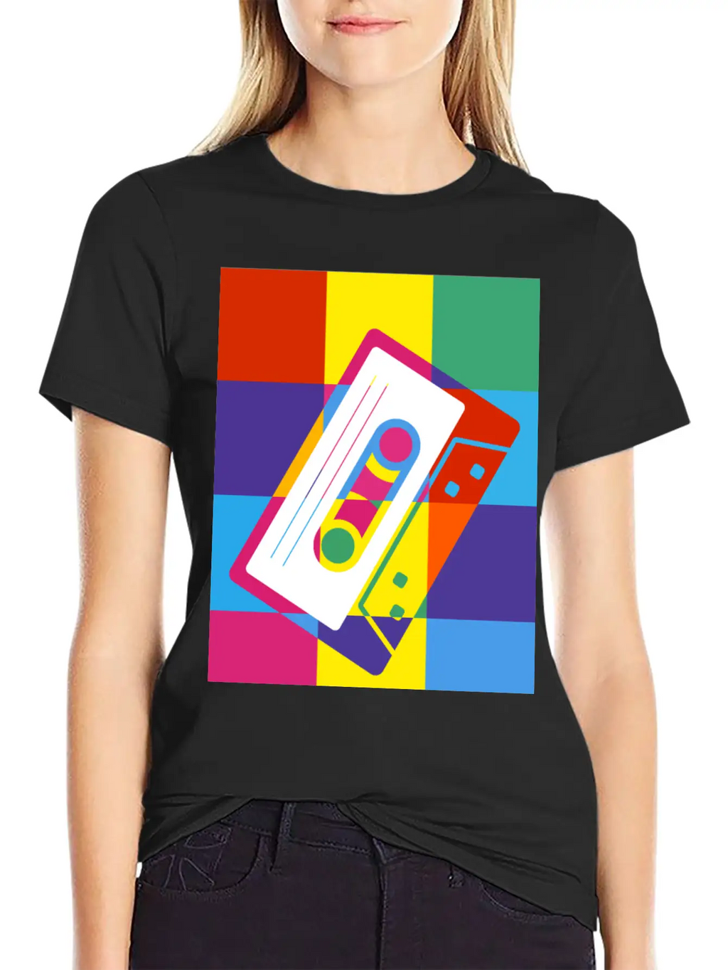 Pop Art Cassette Tape Poster Unisex Casual T-Shirt – Clean Design For Daily Comfort