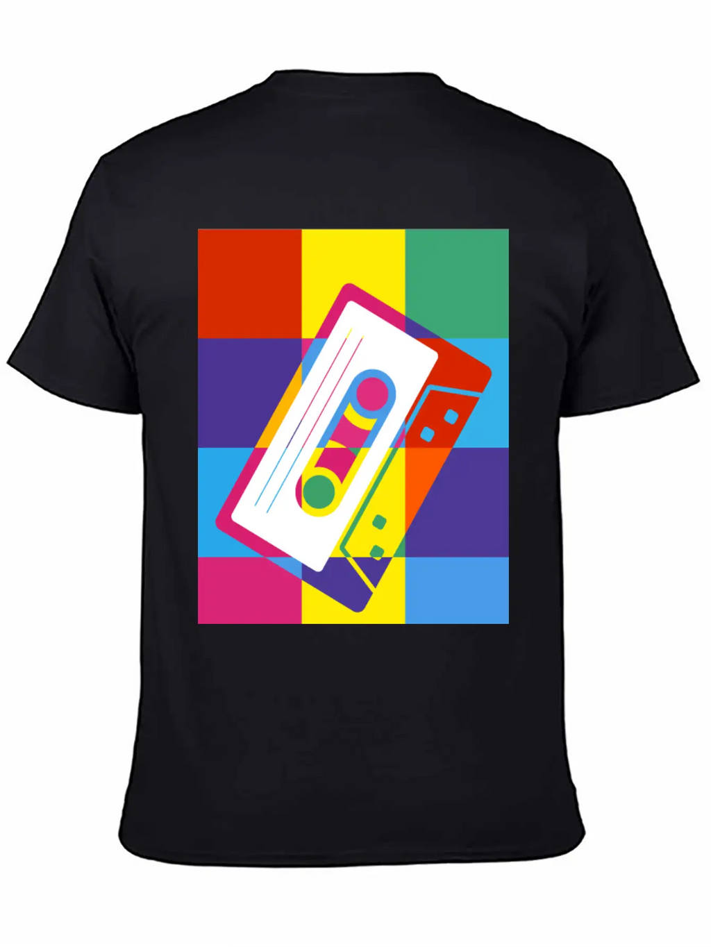 Pop Art Cassette Tape Poster Unisex Casual T-Shirt – Clean Design For Daily Comfort